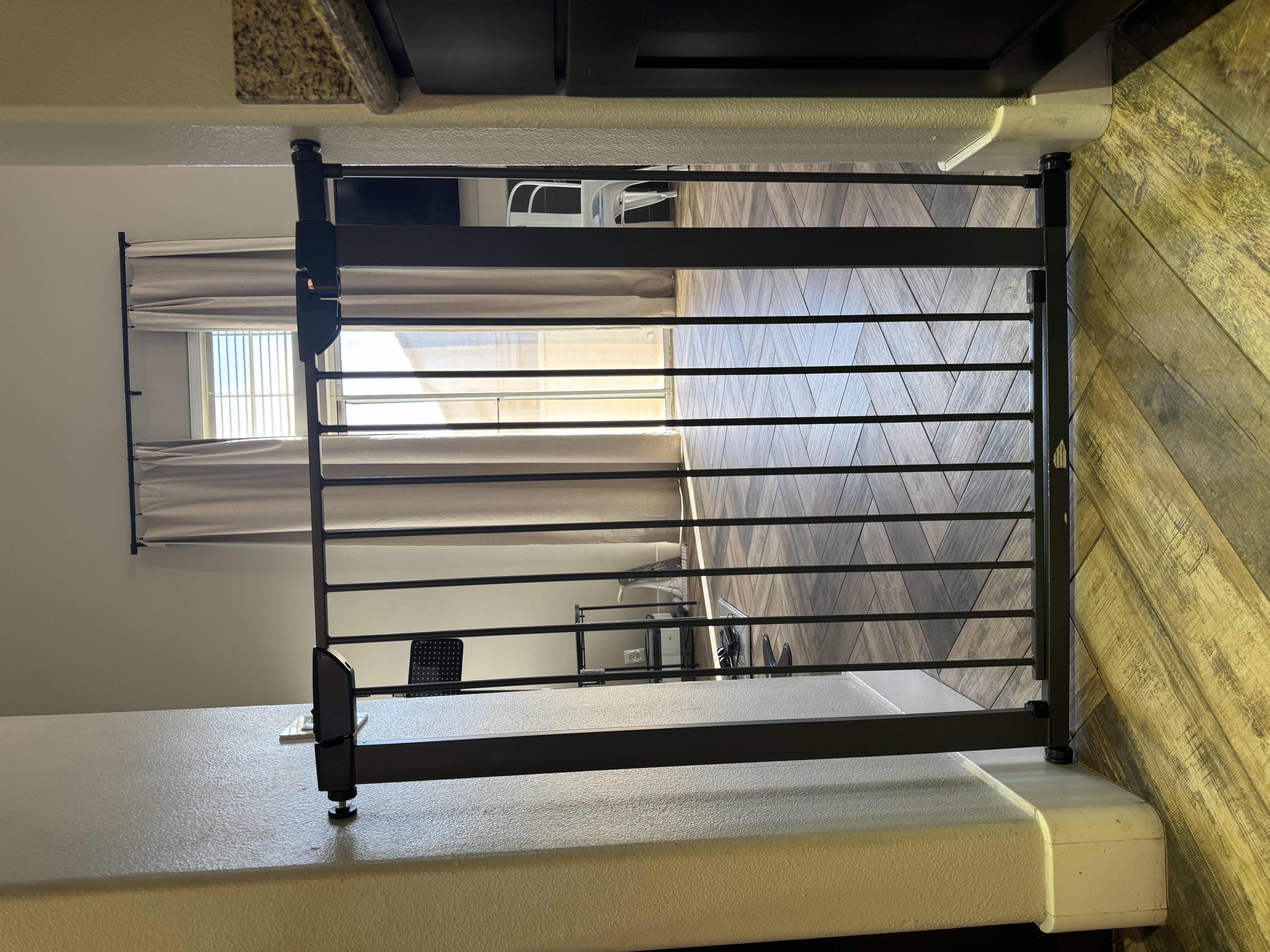 Photo 1 of TALL BLACK METAL PRESSURE MOUNTED GATE W33” H40”