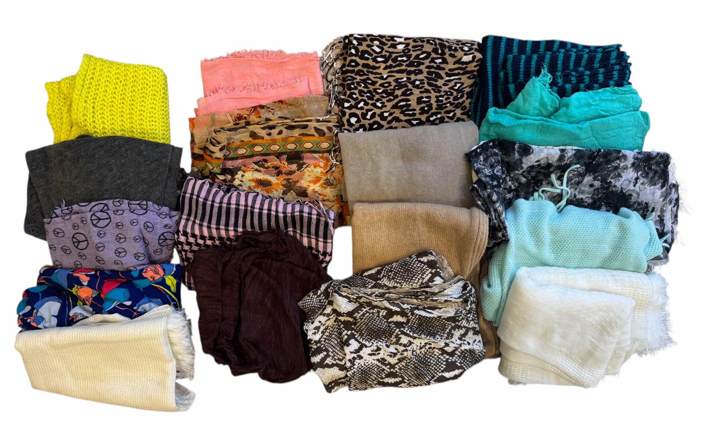 Photo 1 of 18-WOMEN'S SCARVES (VARIOUS STYLES, DESIGNS & SIZES)