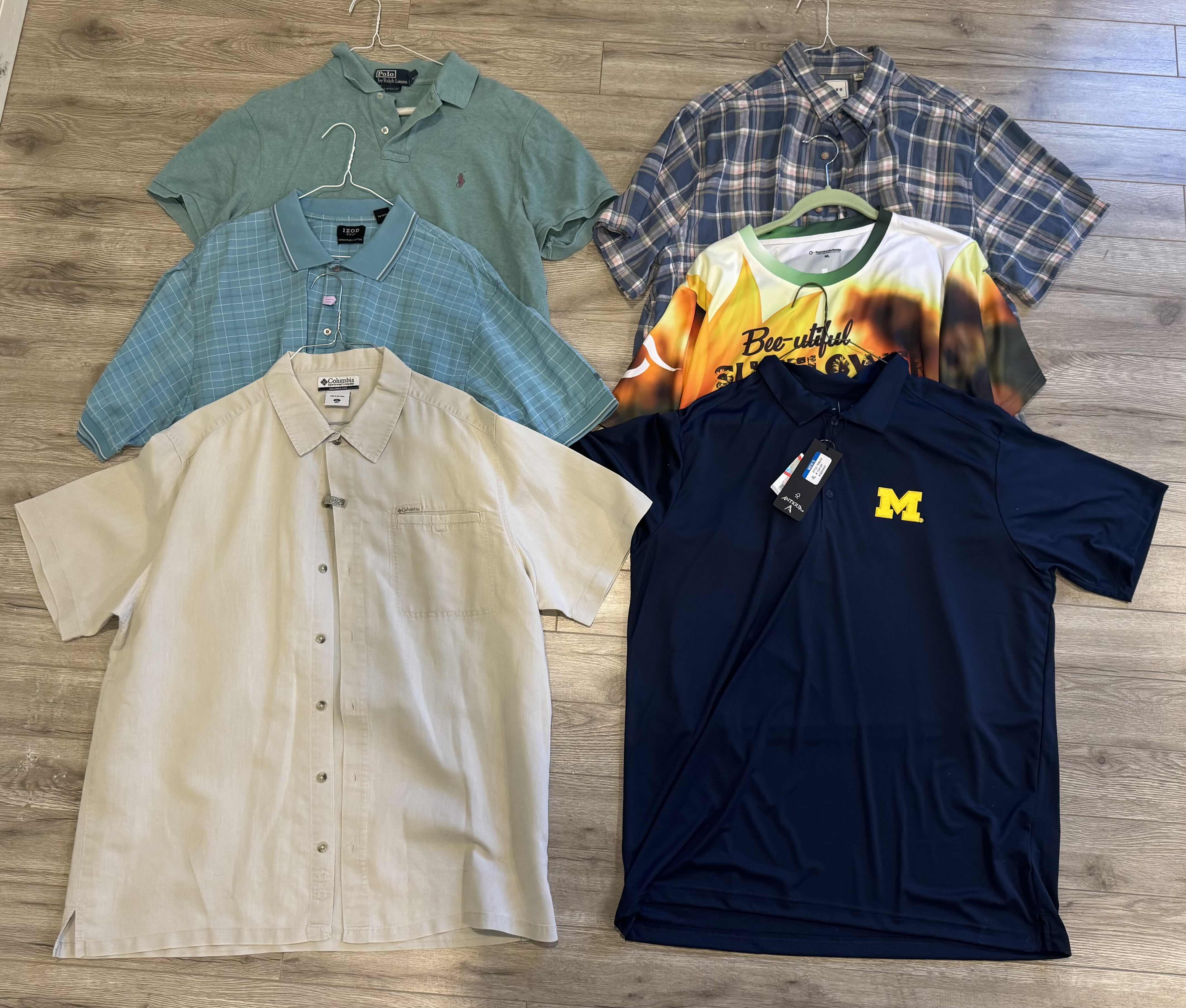 Photo 1 of 6-MEN'S NAME BRAND SHIRTS (SIZE L/XL)