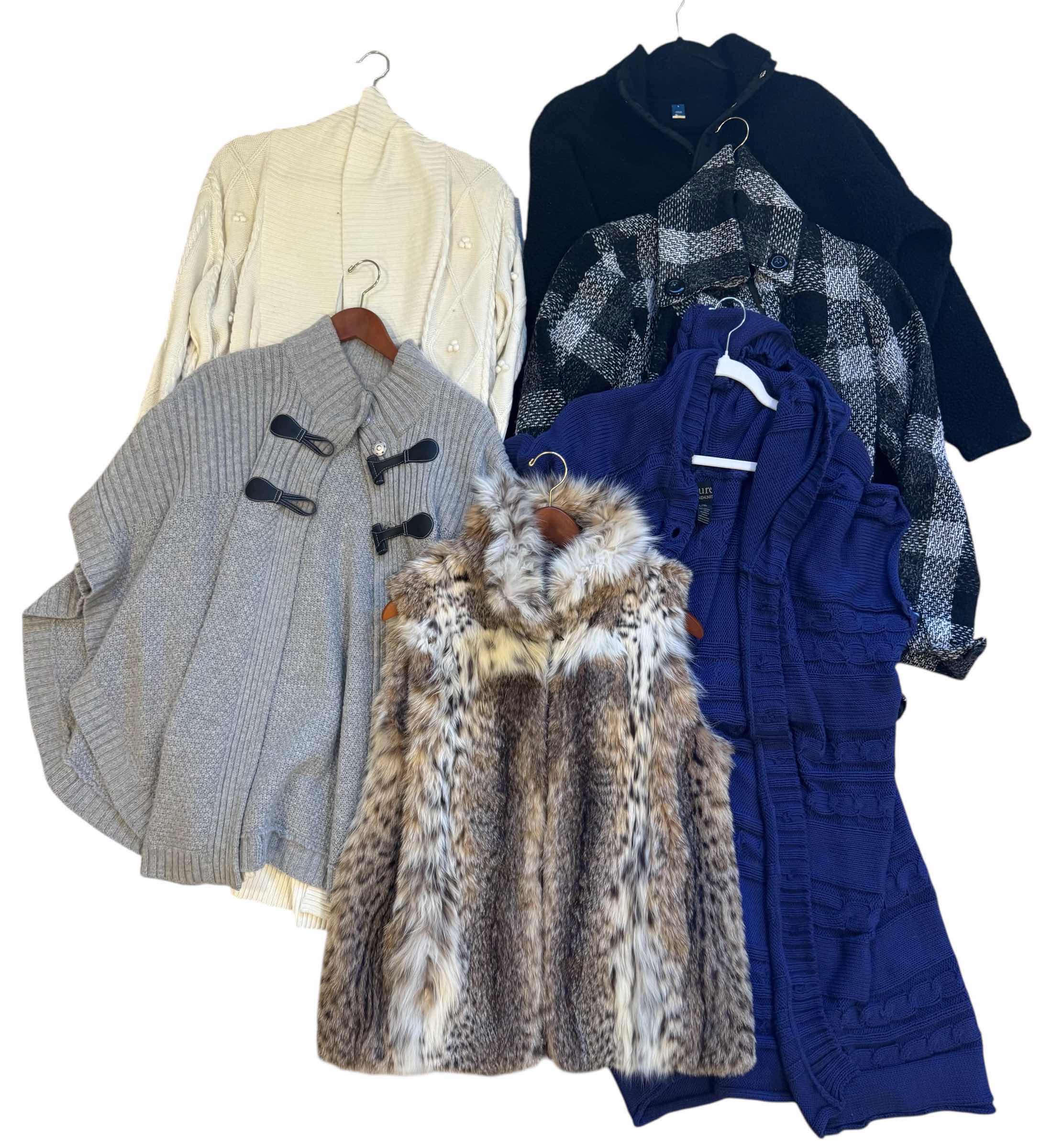 Photo 1 of LYNX FUR VEST & WOMEN'S SWEATERS (SIZE S/M)