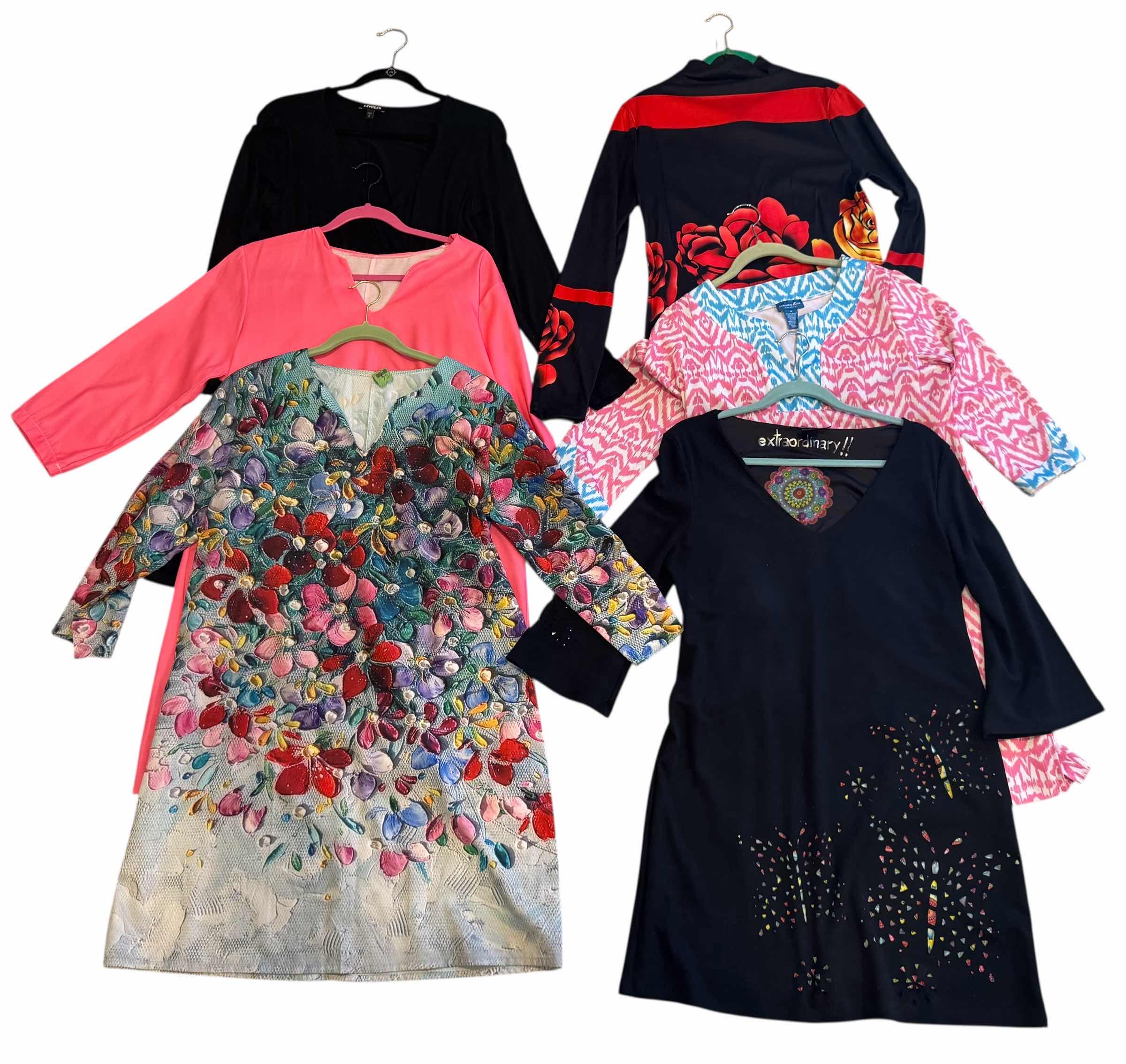 Photo 1 of 6-WOMEN'S LONG SLEEVE DRESSES (SIZE M/L)