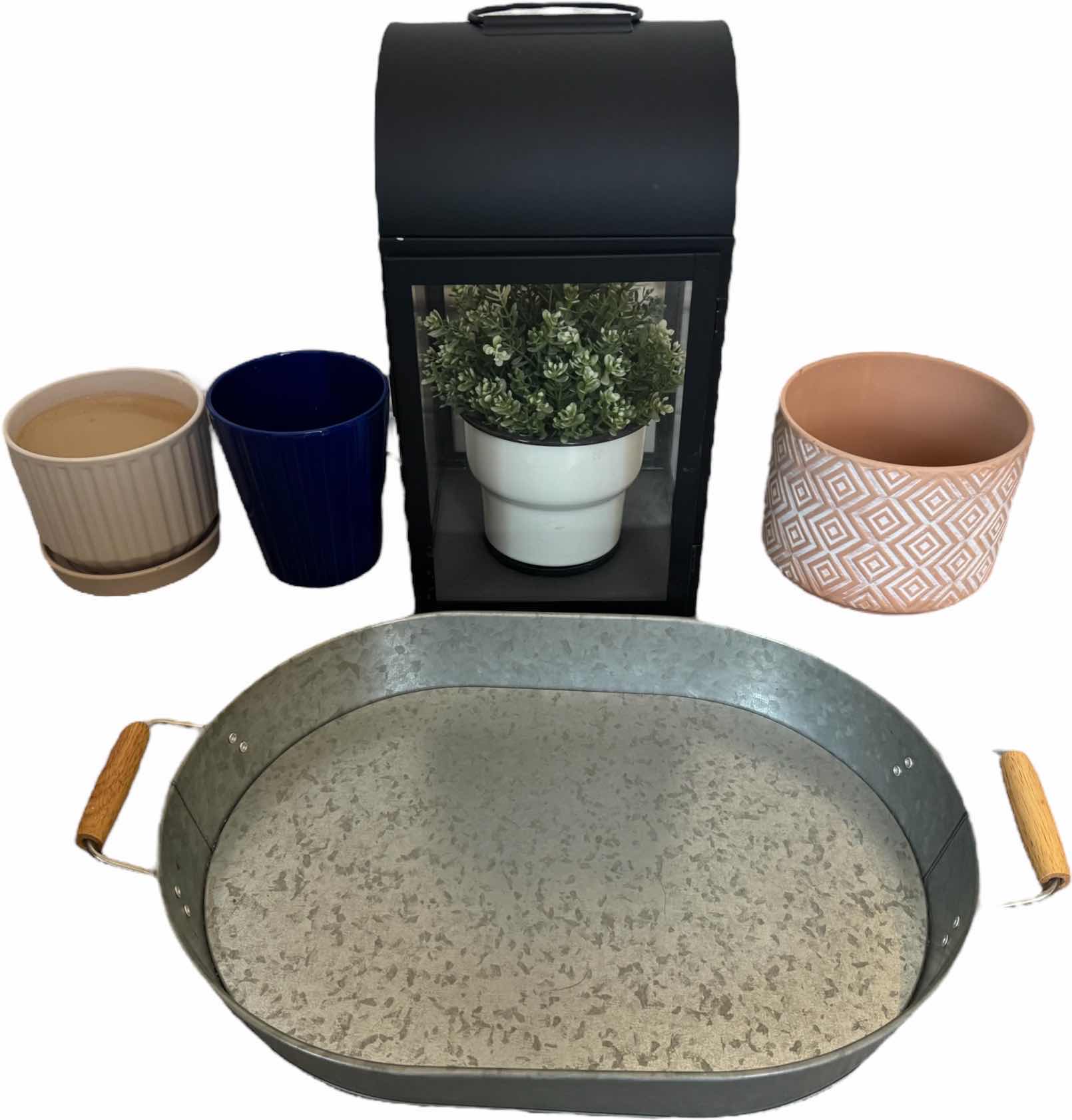 Photo 1 of PLANTER POTS, HANGING WIND CHIME, LANTERN