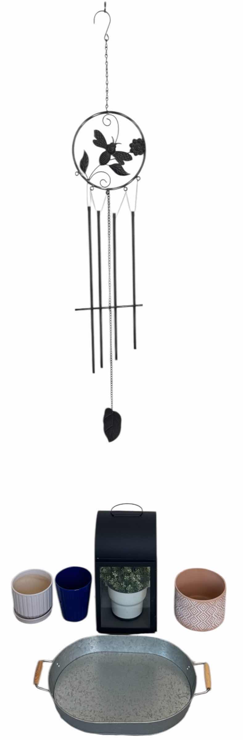 Photo 1 of PLANTER POTS, HANGING WIND CHIME, LANTERN