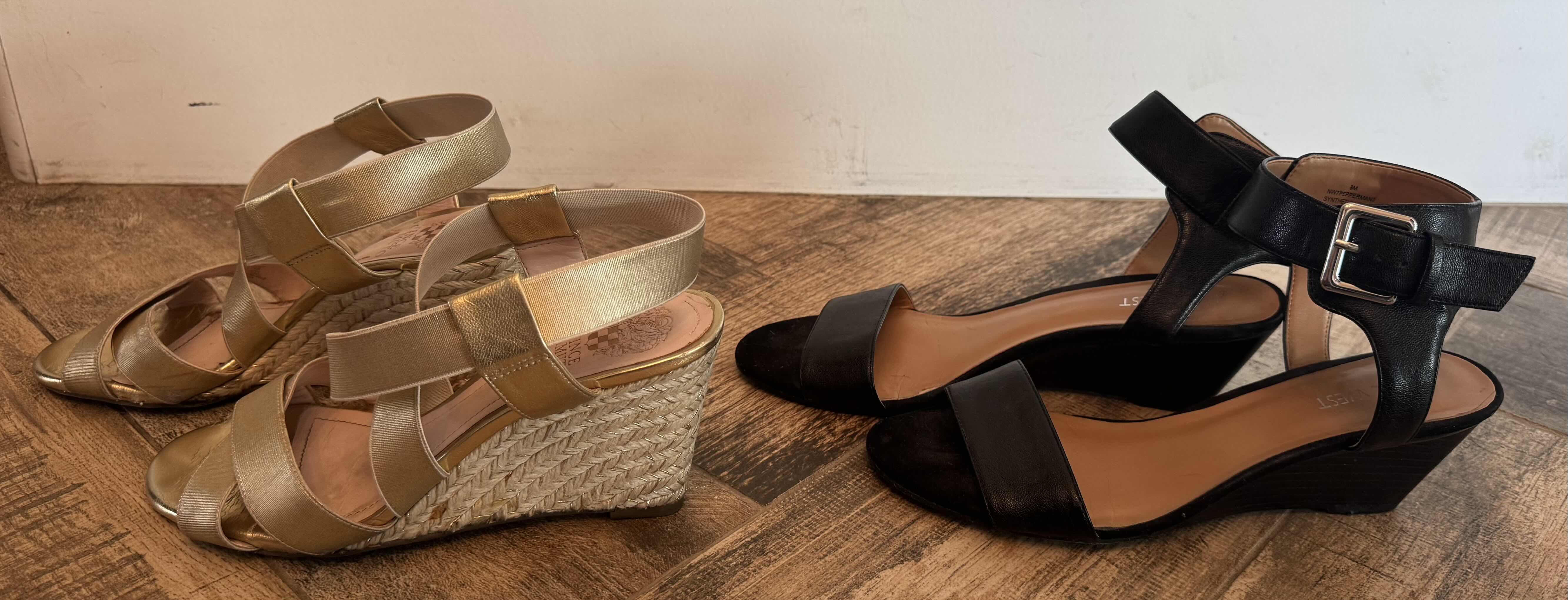 Photo 1 of 4 PAIRS-WOMEN'S OPEN TOED SHOES (SIZE 9)