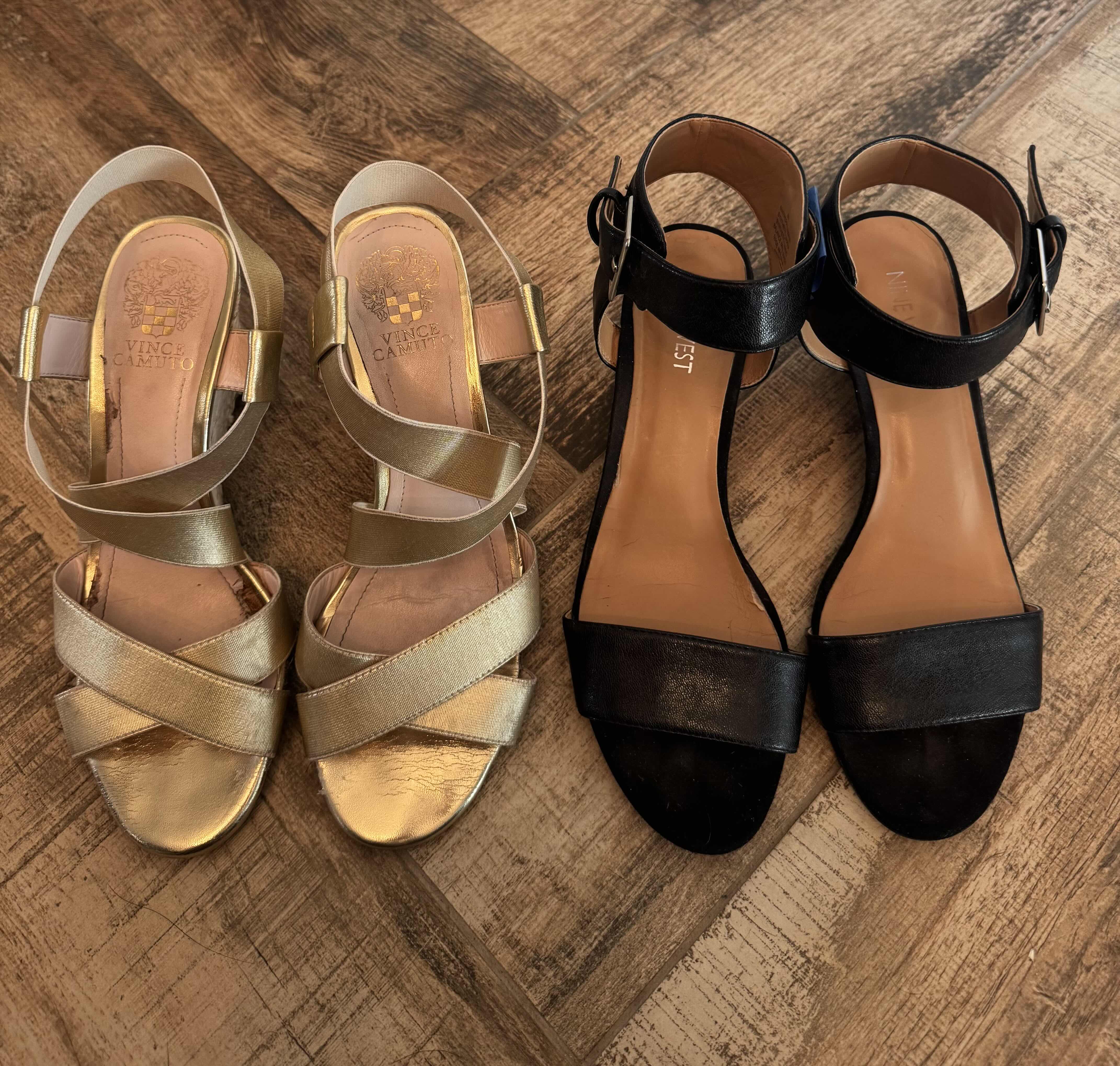 Photo 1 of 4 PAIRS-WOMEN'S OPEN TOED SHOES (SIZE 9)