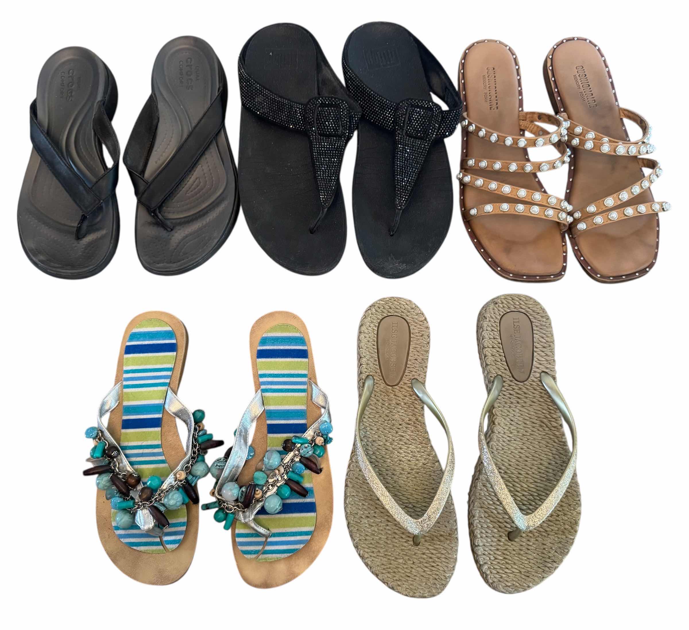 Photo 1 of 5 PAIRS-WOMEN'S SANDALS & FLIP FLOPS (SIZE 9) 