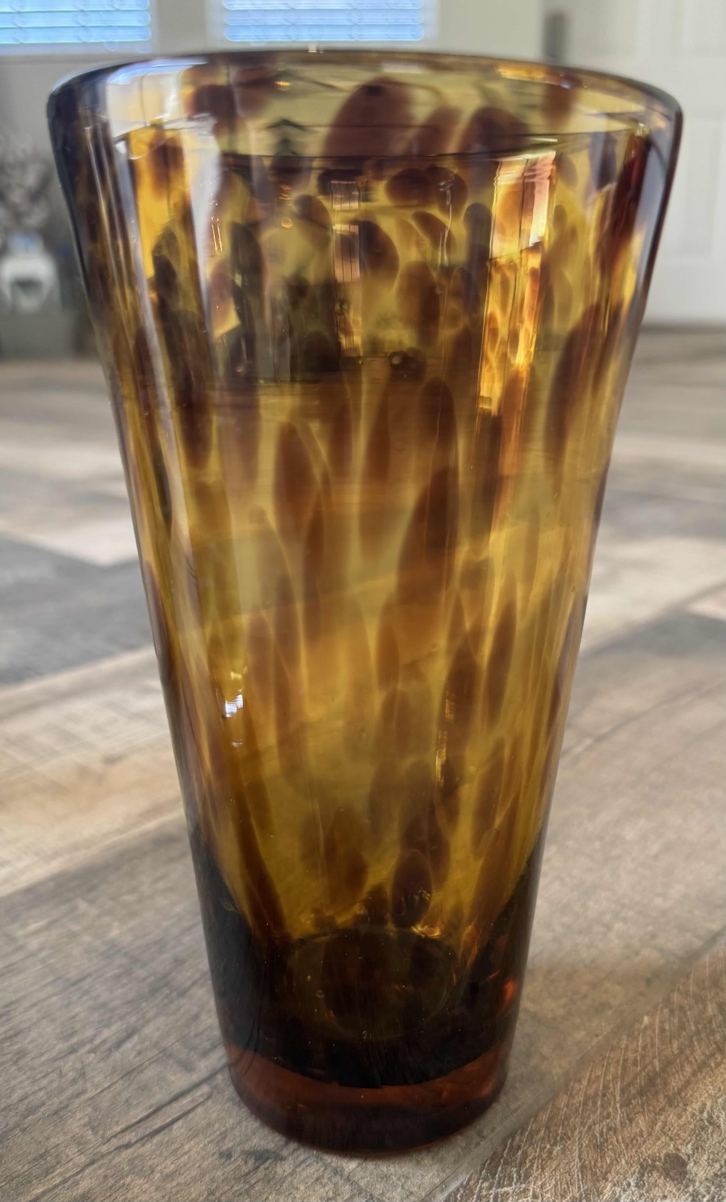 Photo 1 of 7-AMBER GLASS TALL GLASSES
