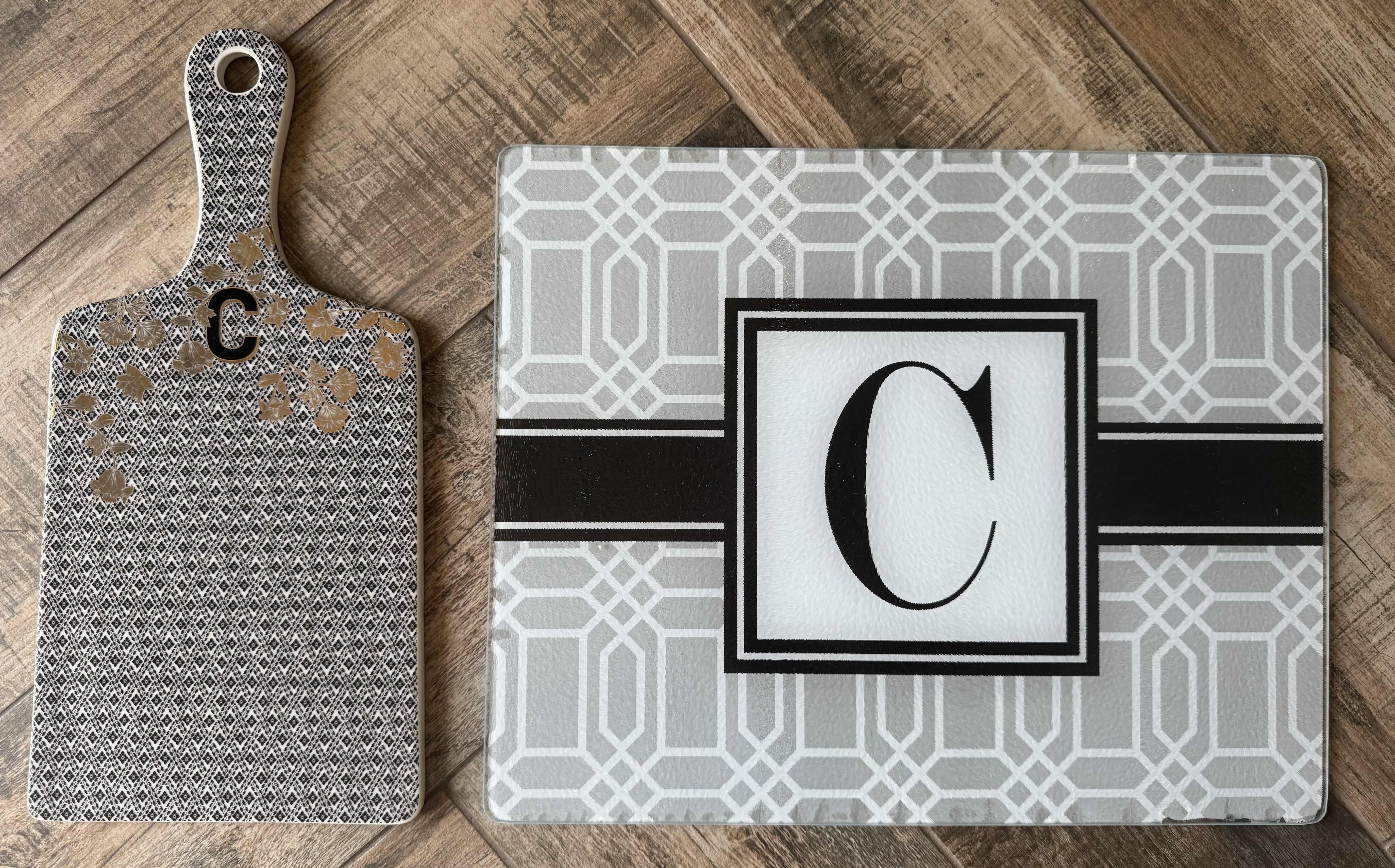 Photo 1 of ROUND TABLE MATS, DECORATIVE CUTTING BOARDS & METAL BASKET

