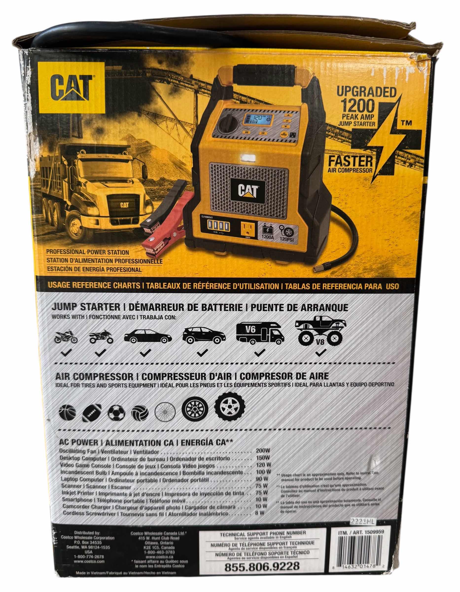 Photo 1 of CAT PROFESSIONAL POWER STATION 1200 PEAK AMP JUMP STARTER