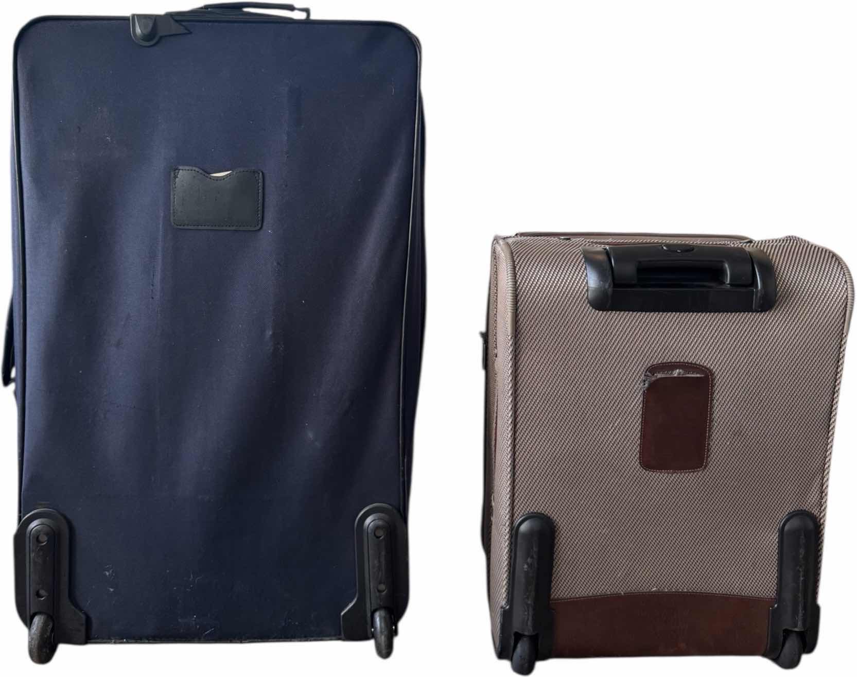 Photo 1 of 27" CHAPS NAVY BLUE LUGGAGE, SAMSONITE GREY CARRY-ON LUGGAGE