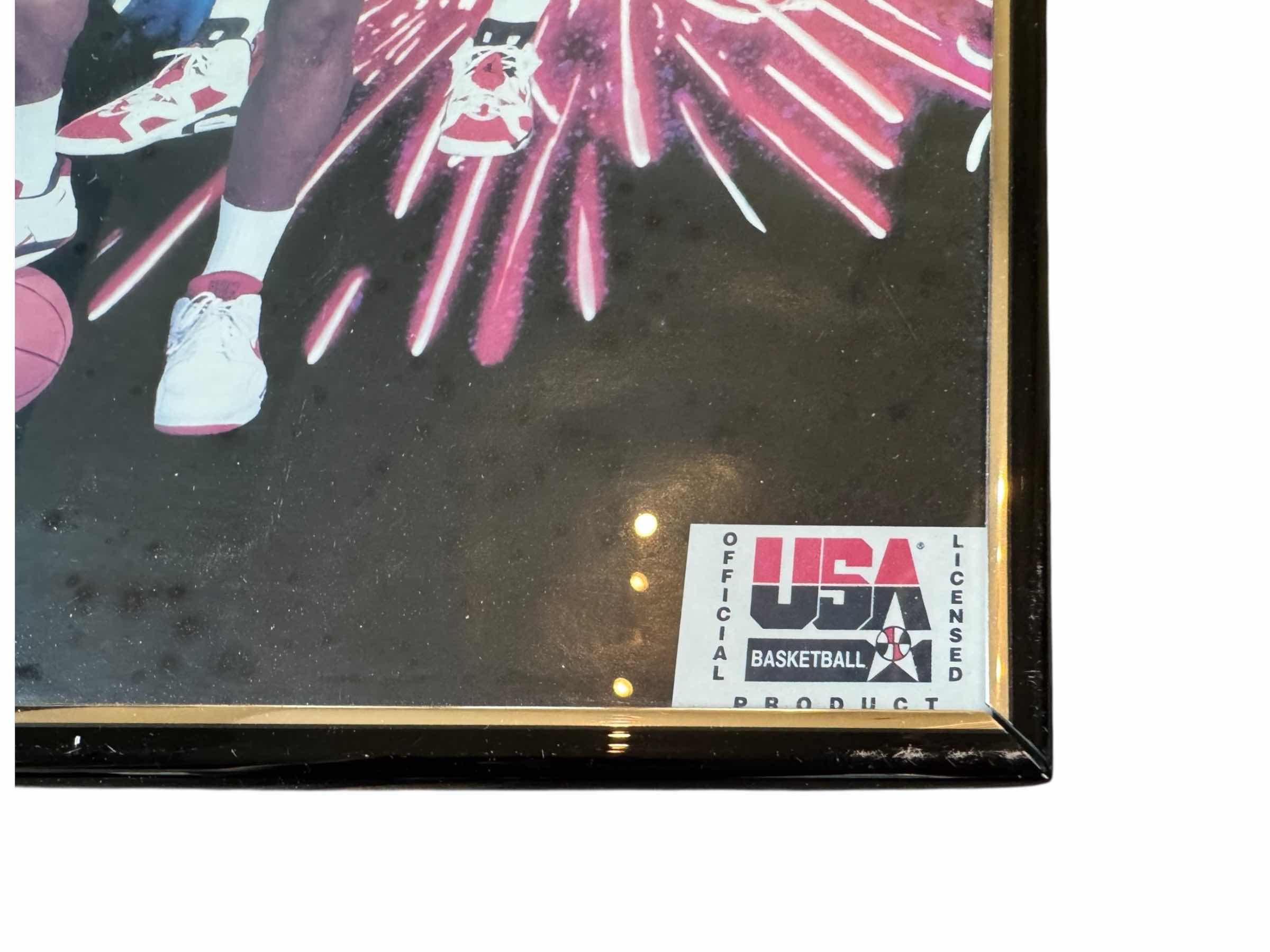 Photo 1 of FRAMED 1992 USA MEN'S AMERICA BASKETBALL TEAM POSTER BY STARLINE 16” X 20”

