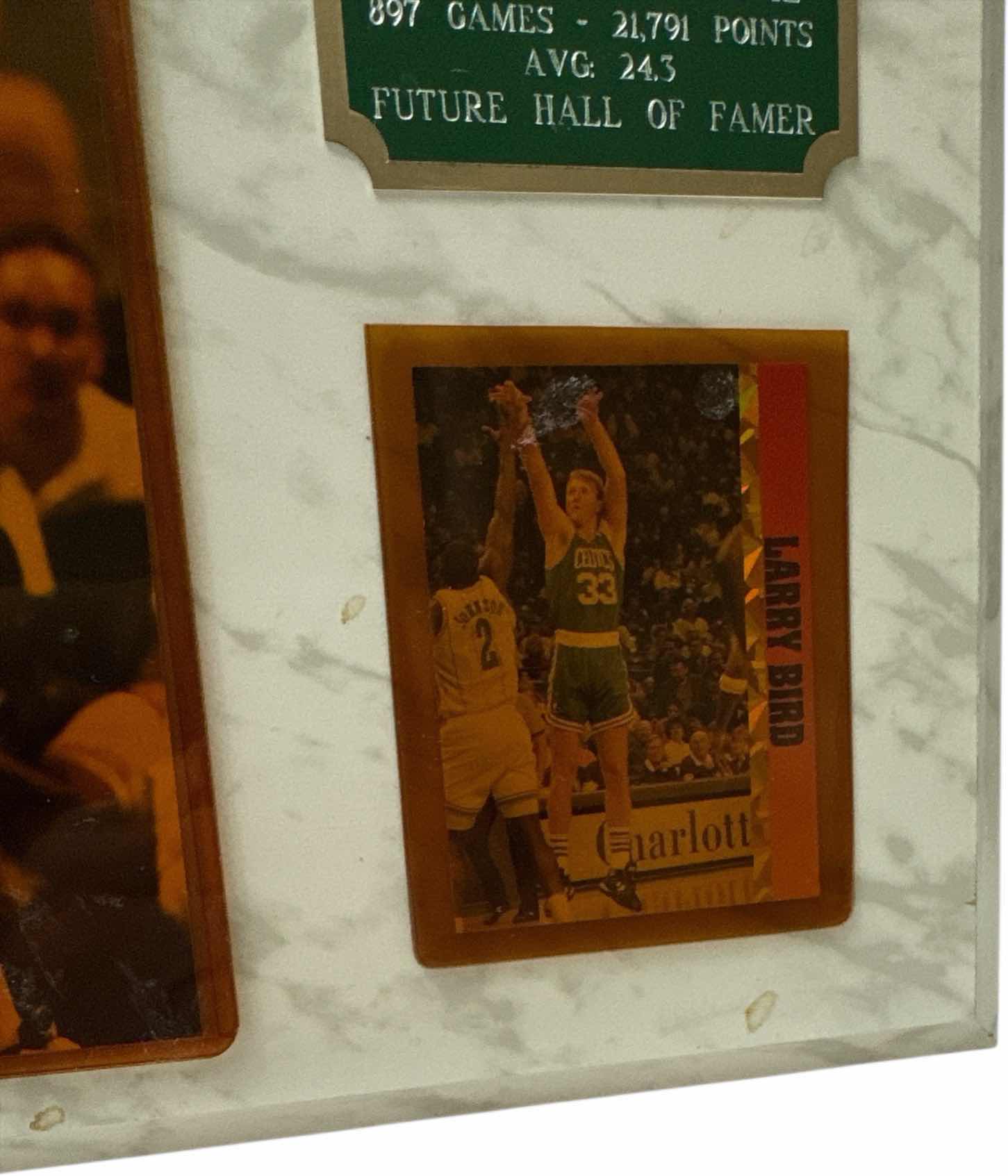 Photo 1 of LARRY BIRD BOSTON CELTICS WOOD WALL PLAQUE 15”x12”