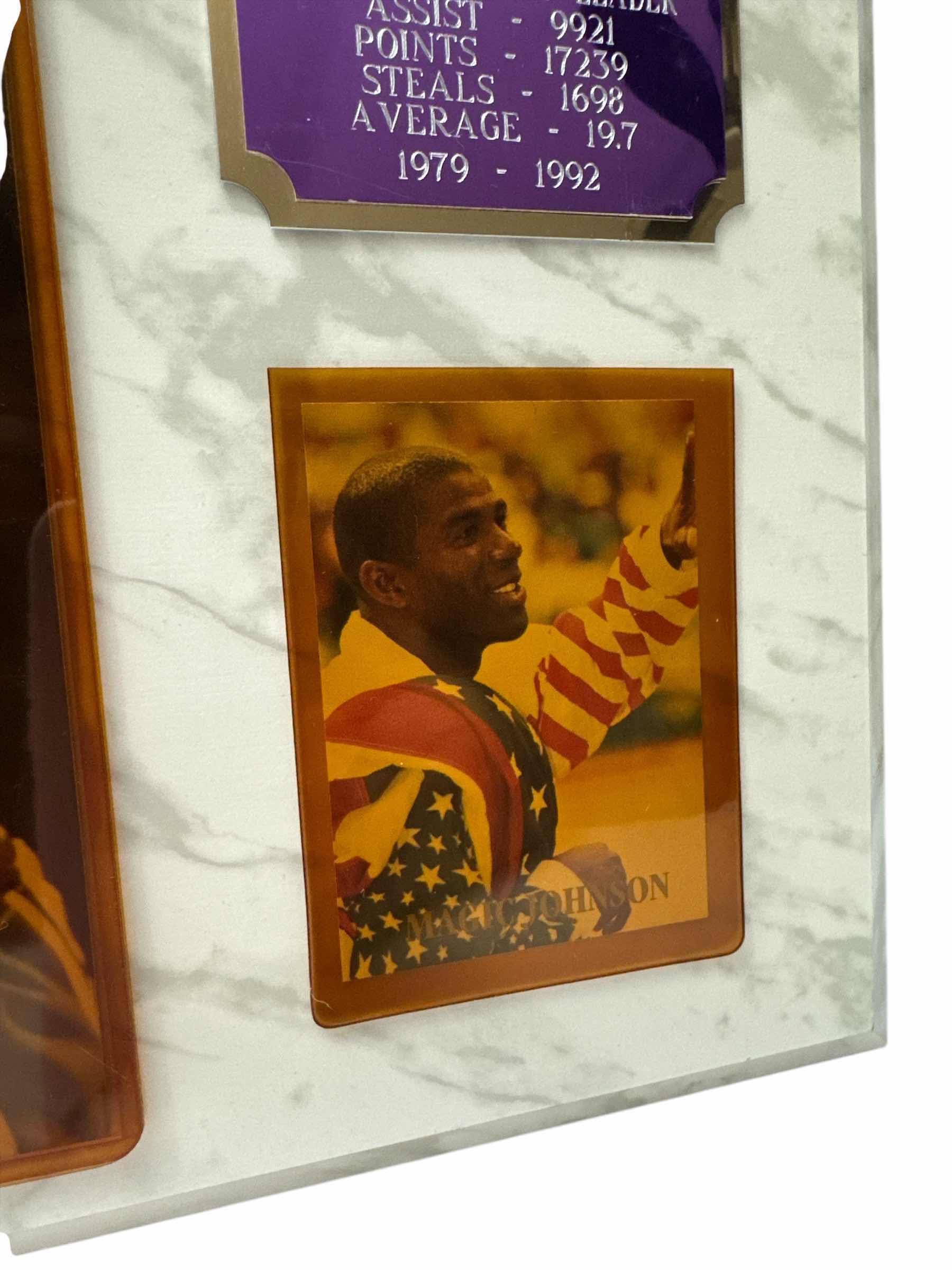 Photo 1 of EARVIN “MAGIC” JOHNSON LA LAKERS WOOD WALL PLAQUE 15”x12”