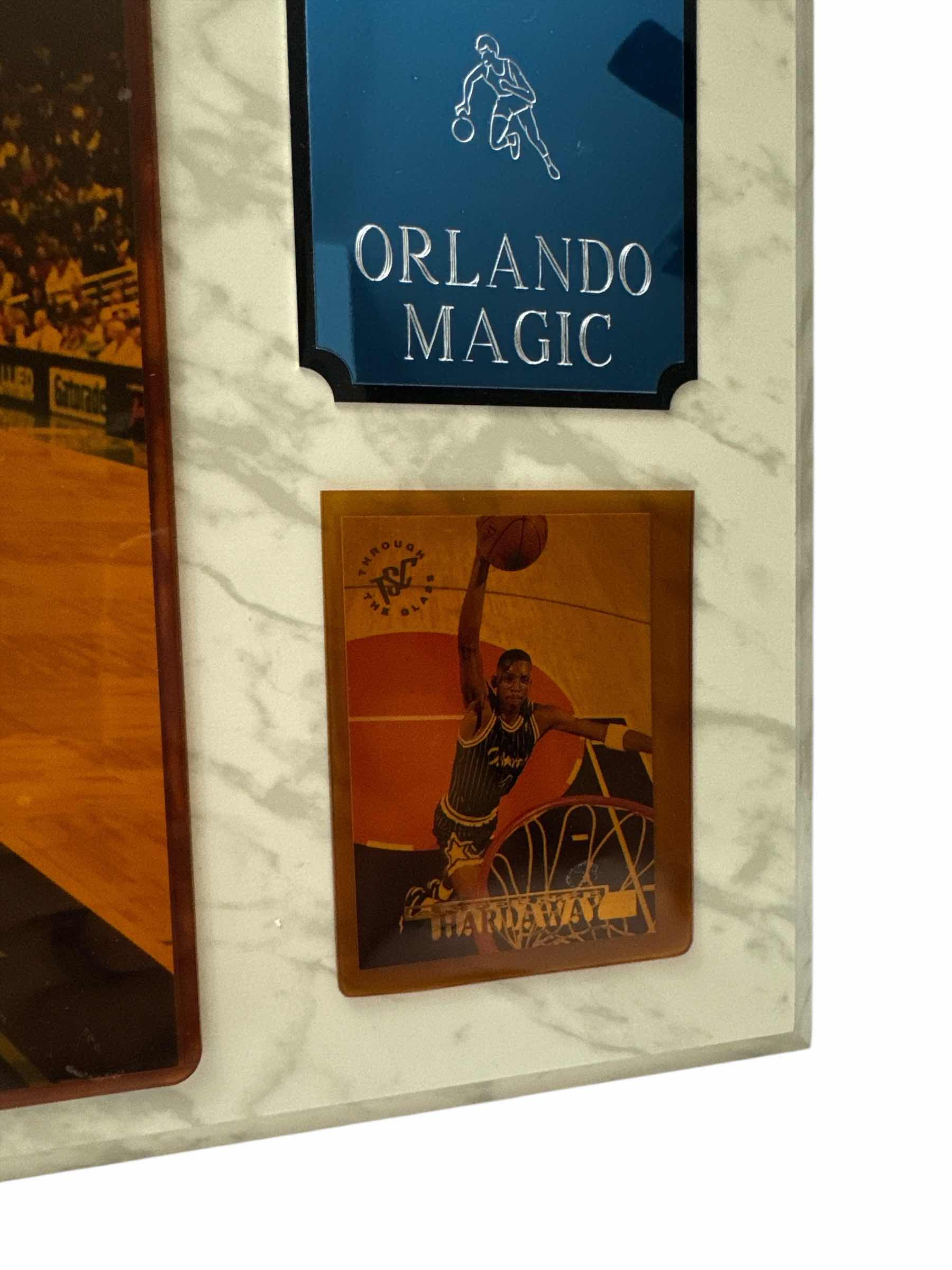 View 3 of ANFERNEE HARDAWAY ORLANDO MAGIC WOOD WALL PLAQUE 15”x12”