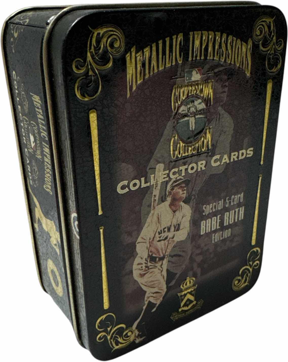 Photo 1 of METALLIC IMPRESSIONS SPECIAL 5 CARD "BABE RUTH" EDITION BASEBALL CARDS (4 CARDS ONLY)