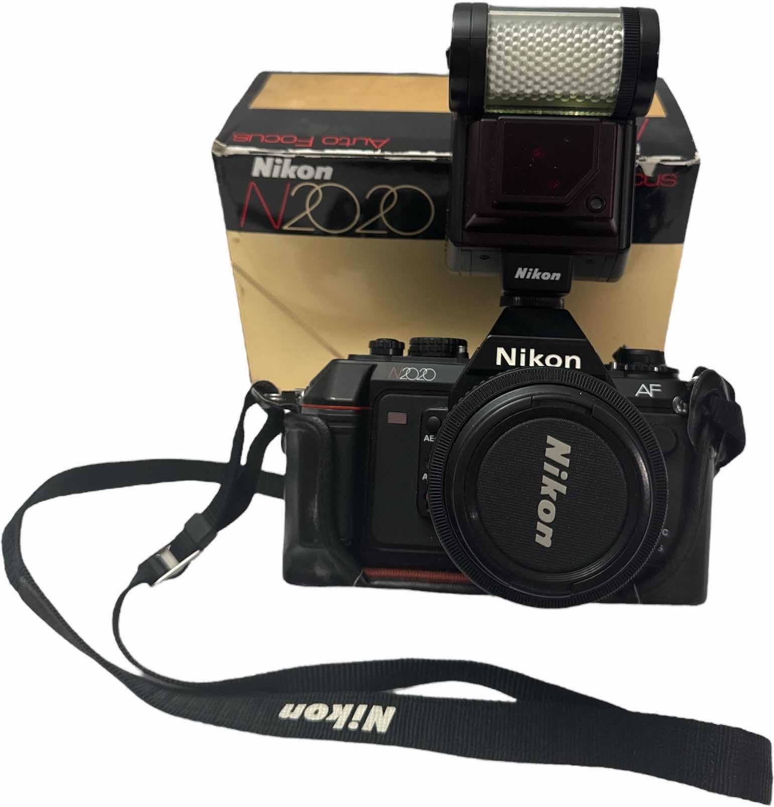 Photo 1 of NIKON N2020 FILM 35mm CAMERA W ACCESSORIES