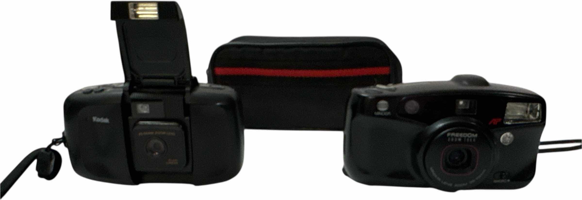 Photo 1 of KODAK 35MM FILM CAMERA W. CARRYING PROTECTIVE CASE, MINOLTA FREEDOM ZOOM 70EX 35MM FILM CAMERA