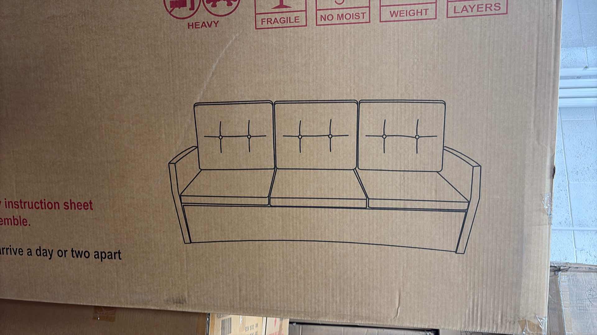 Photo 5 of AMIGO OUTDOOR WICKER GREY AND BEIGE 3 SEATER SOFA