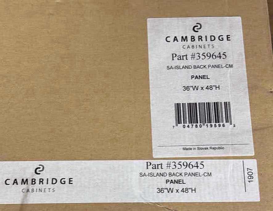 Photo 4 of CAMBRIDGE CARBON MARINE SLAB STYLE KITCHEN CABINET ISLAND BACK PANEL 36”X 48”H