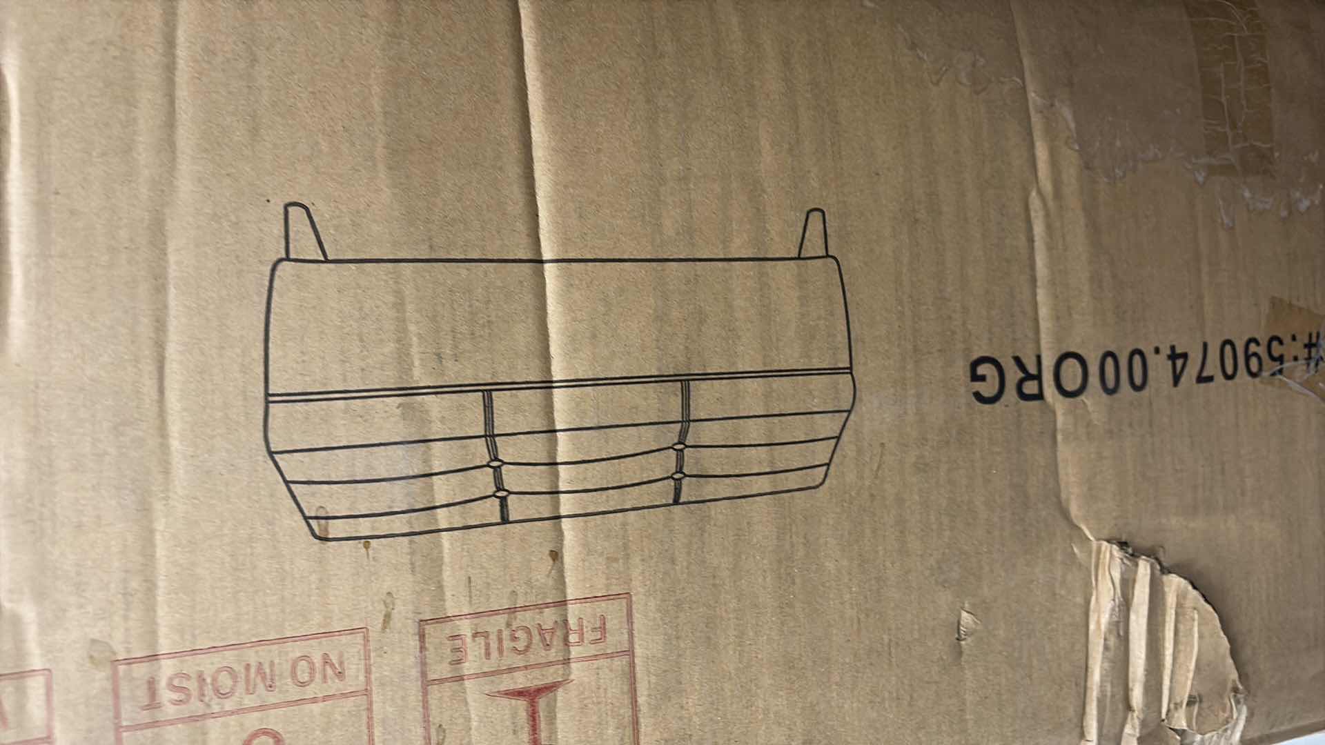 Photo 5 of ETONEY MID-CENTURY MODERN BUTTON TUFTED FABRIC STORAGE OTTOMAN BENCH ORANGE COLOR