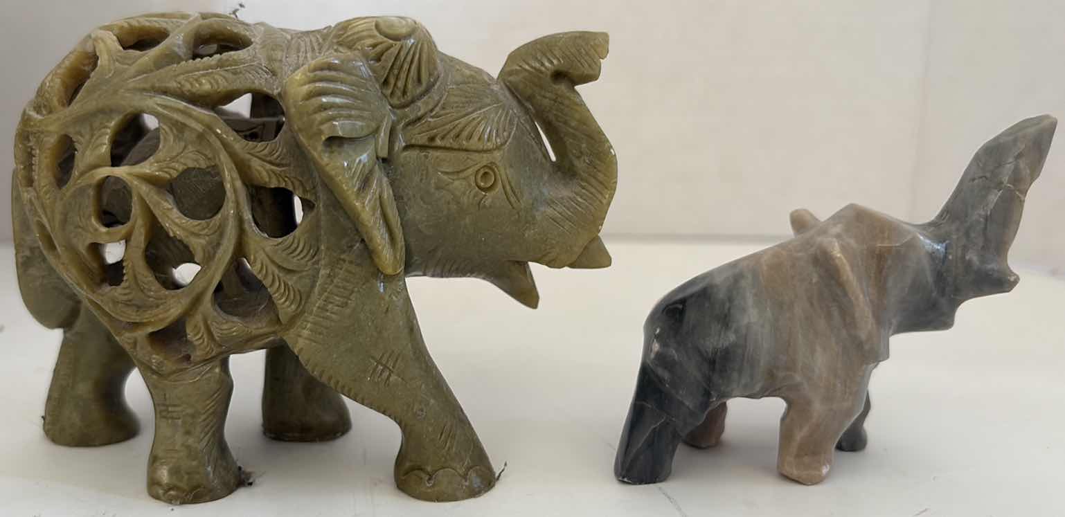 Photo 1 of (5)PCS ELEPHANT FIGURINES
