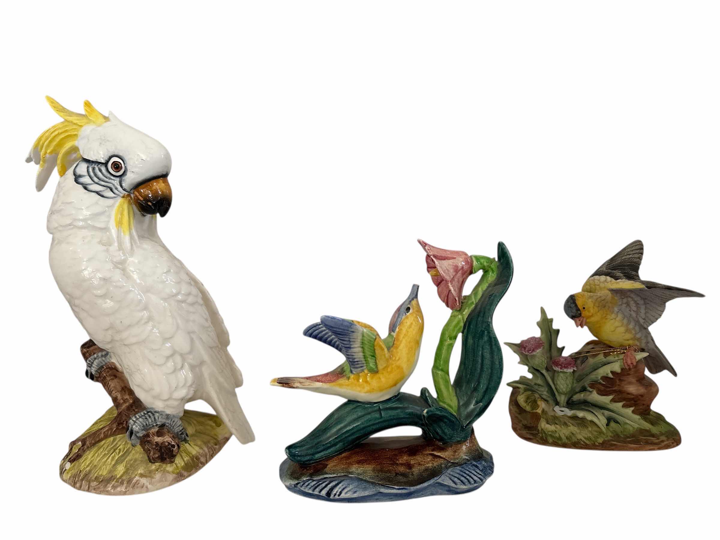 Photo 1 of (3)PCS BIRD PORCELAIN FIGURINE