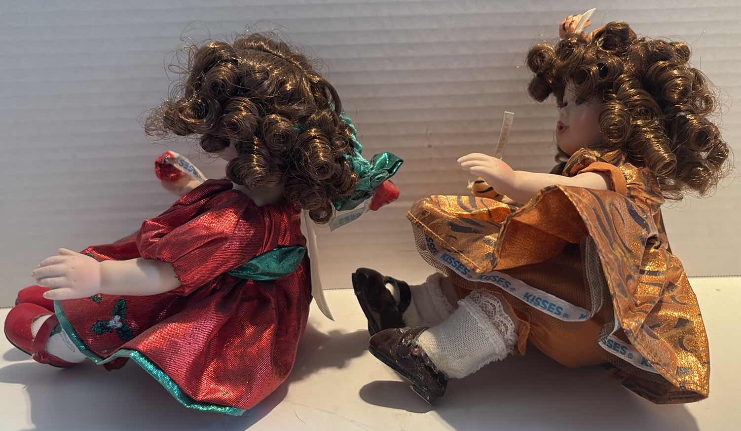 Photo 1 of (2)PCS MARIE OSMOND HERSHEY KISSES PORCELAIN DOLL H6.5”