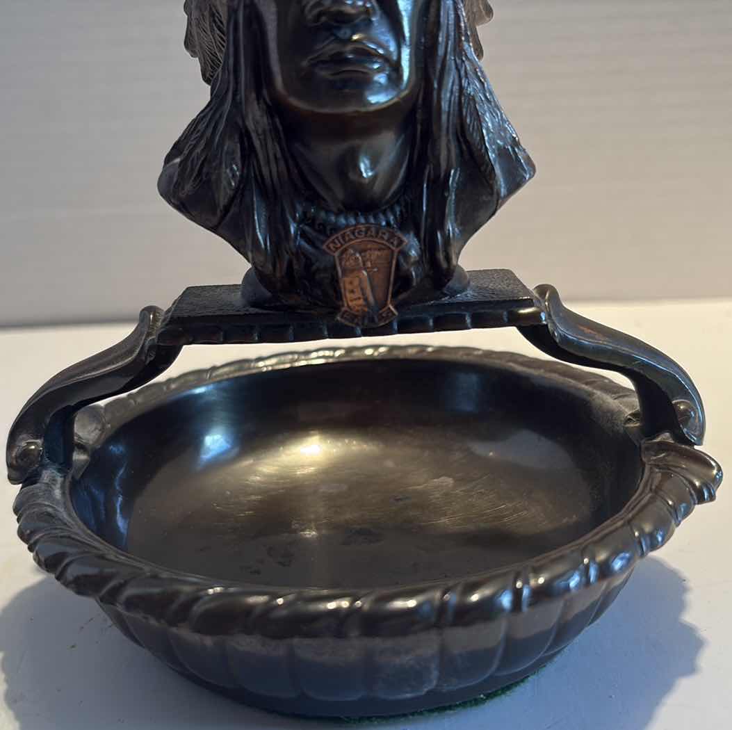 Photo 1 of (3)PCS NATIVE AMERICAN DECOR AND BRASS ASHTRAY