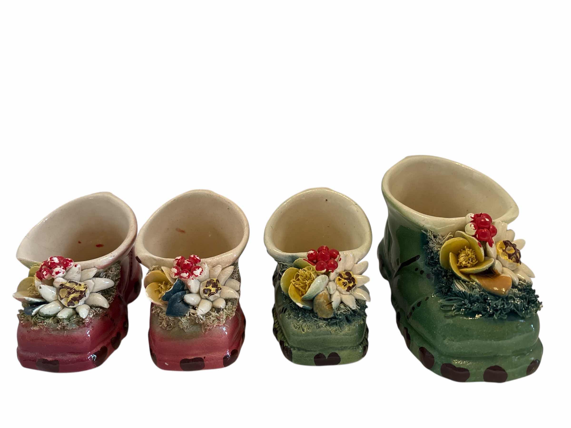 Photo 1 of (2)SETS ITALIAN BOOT PLANTERS H3”