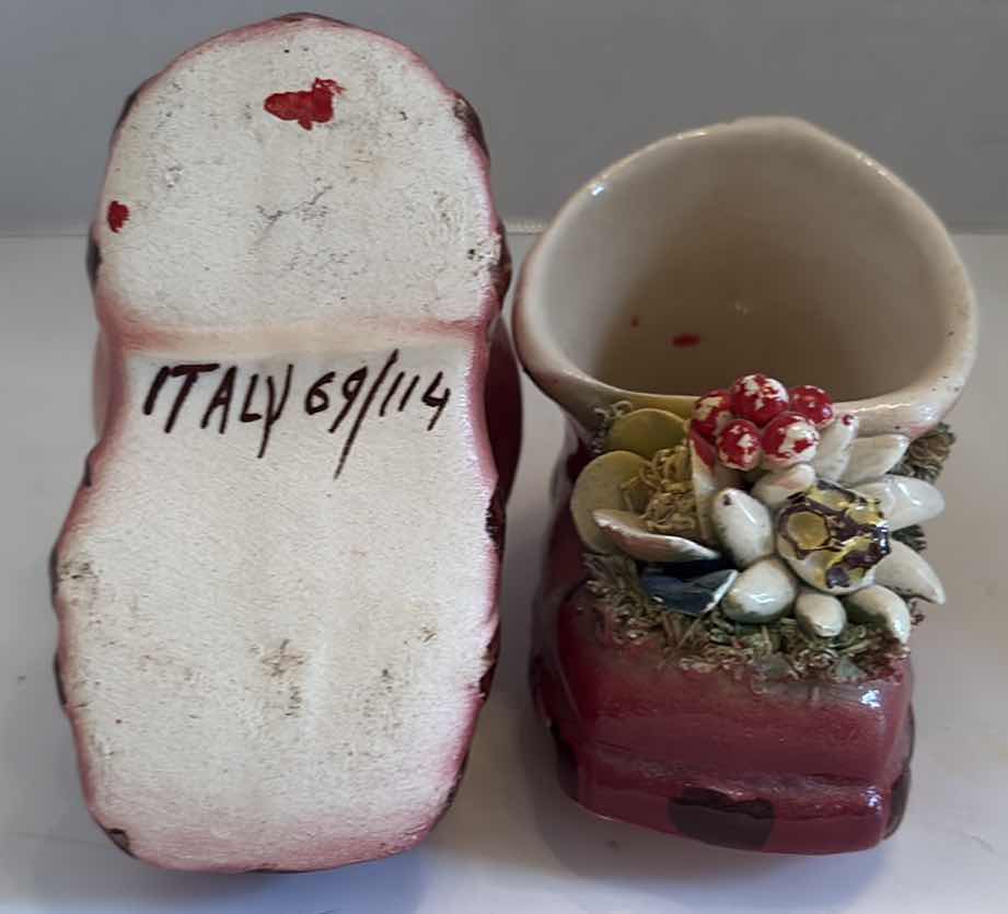 Photo 1 of (2)SETS ITALIAN BOOT PLANTERS H3”