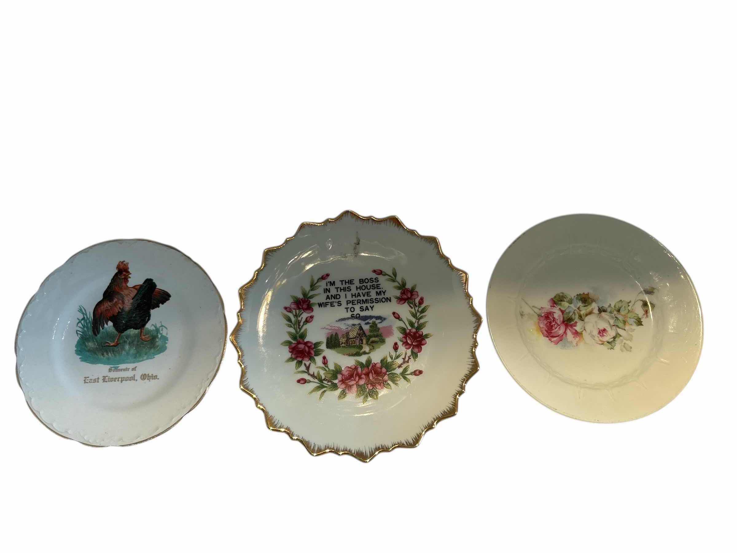 Photo 1 of (3)PCS 7.25” SOUVENIR PLATE