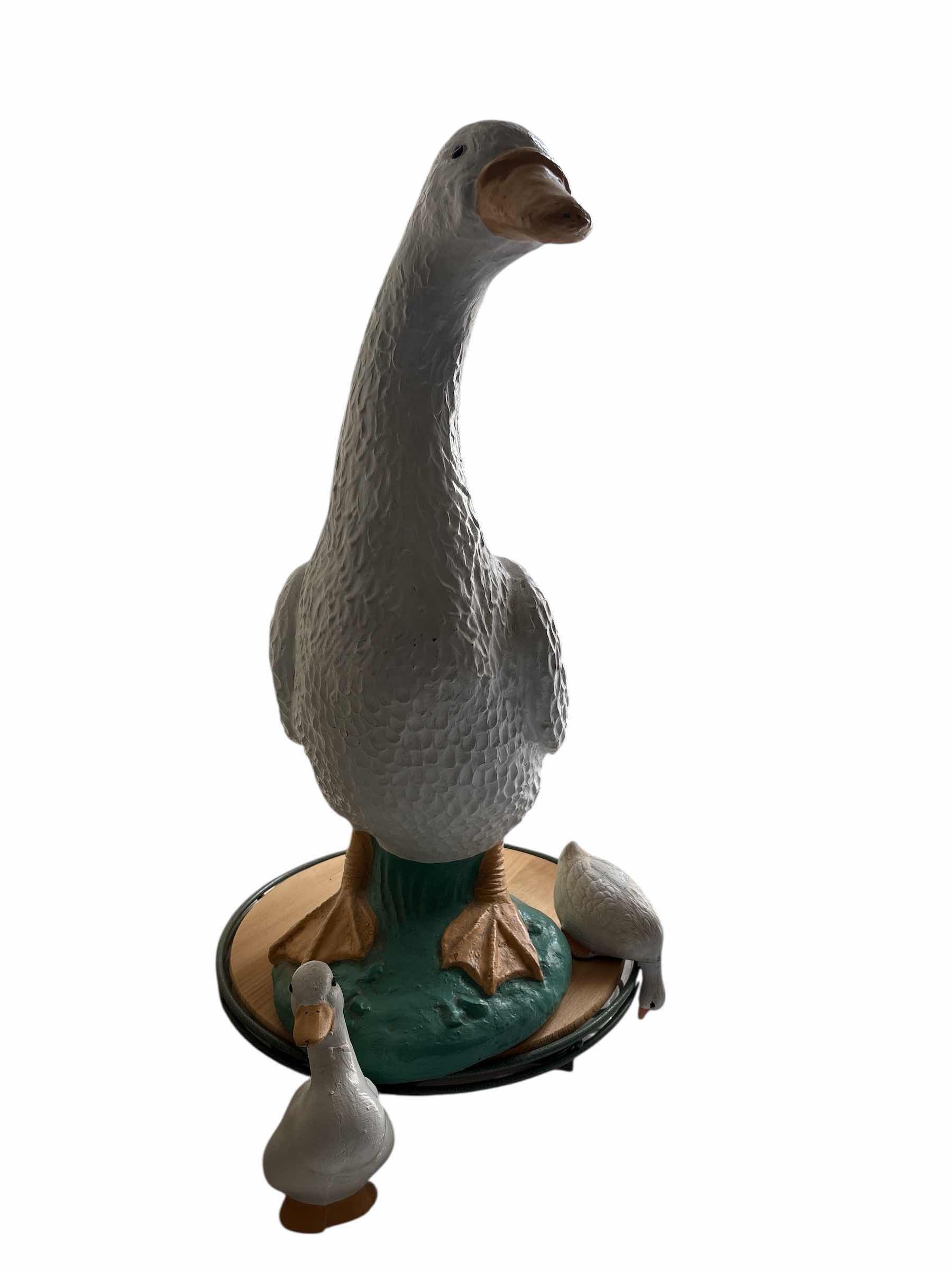 Photo 1 of (3)PCS DUCKS CONCRETE FIGURINES H30”