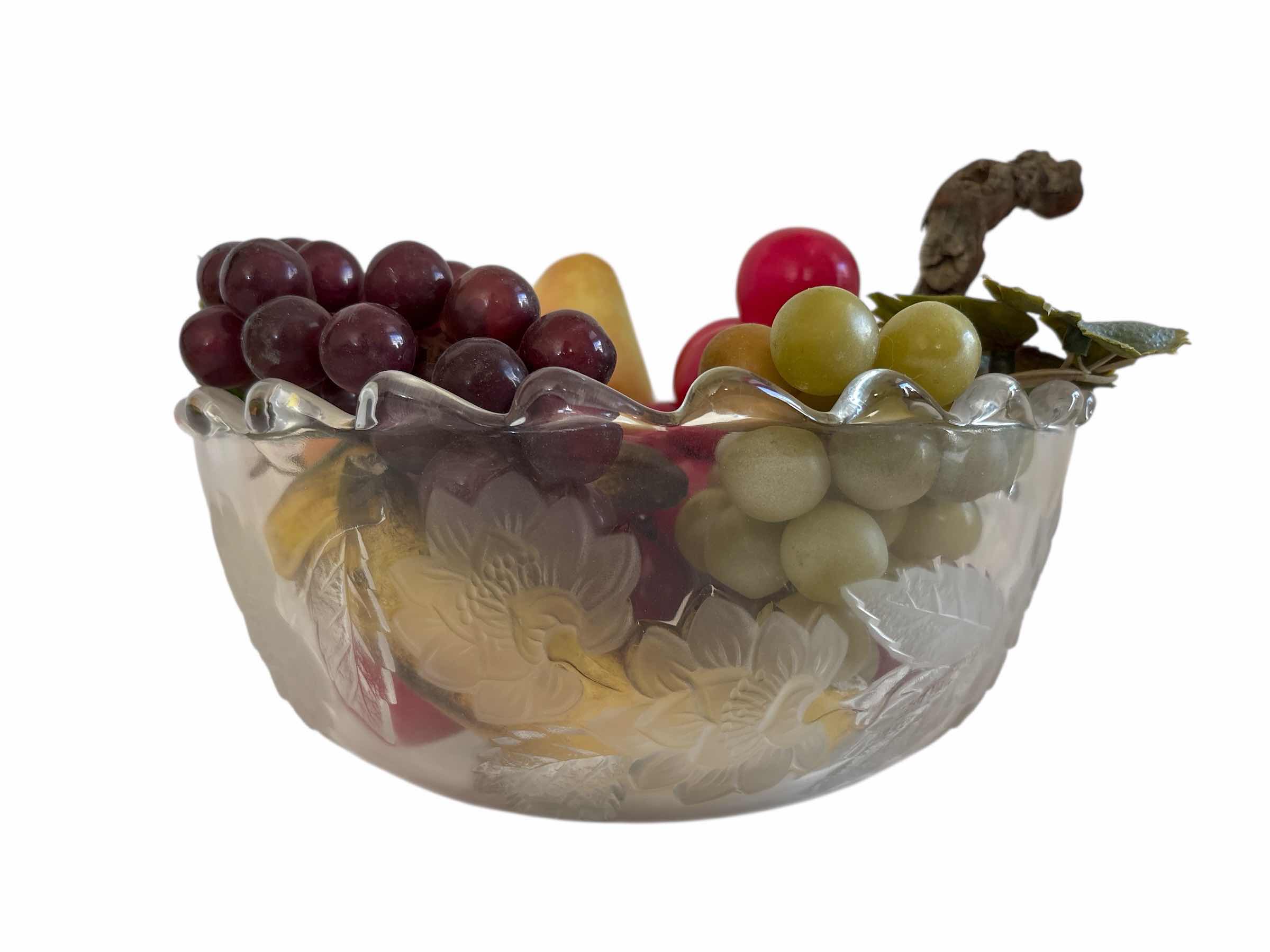 Photo 1 of CRYSTAL CLEAR STUDIOS BOWL WITH FAUX FRUIT 10.5