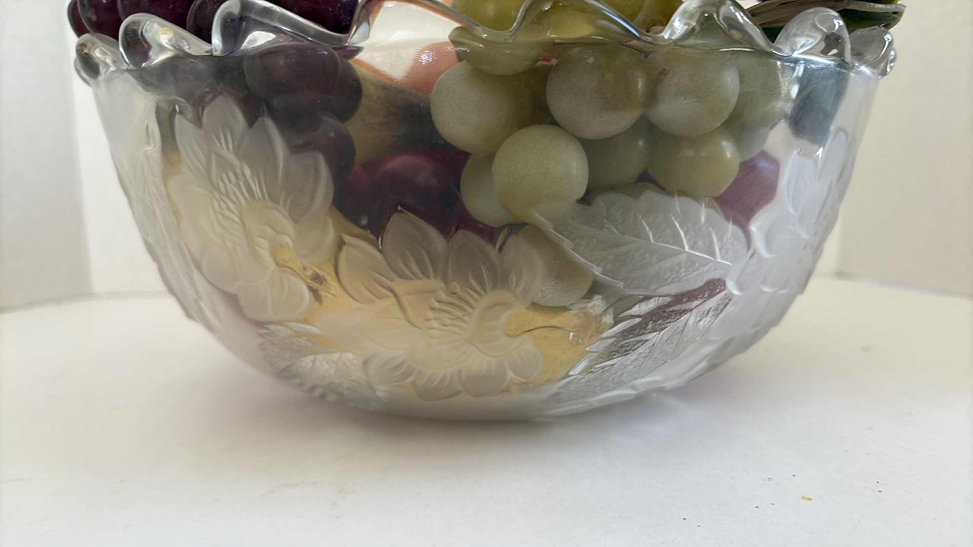 Photo 1 of CRYSTAL CLEAR STUDIOS BOWL WITH FAUX FRUIT 10.5
