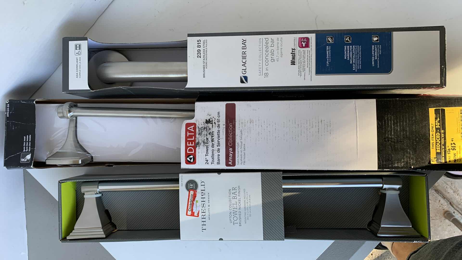 Photo 1 of 2 TOWEL HOLDERS AND A SHOWER GRAB BAR