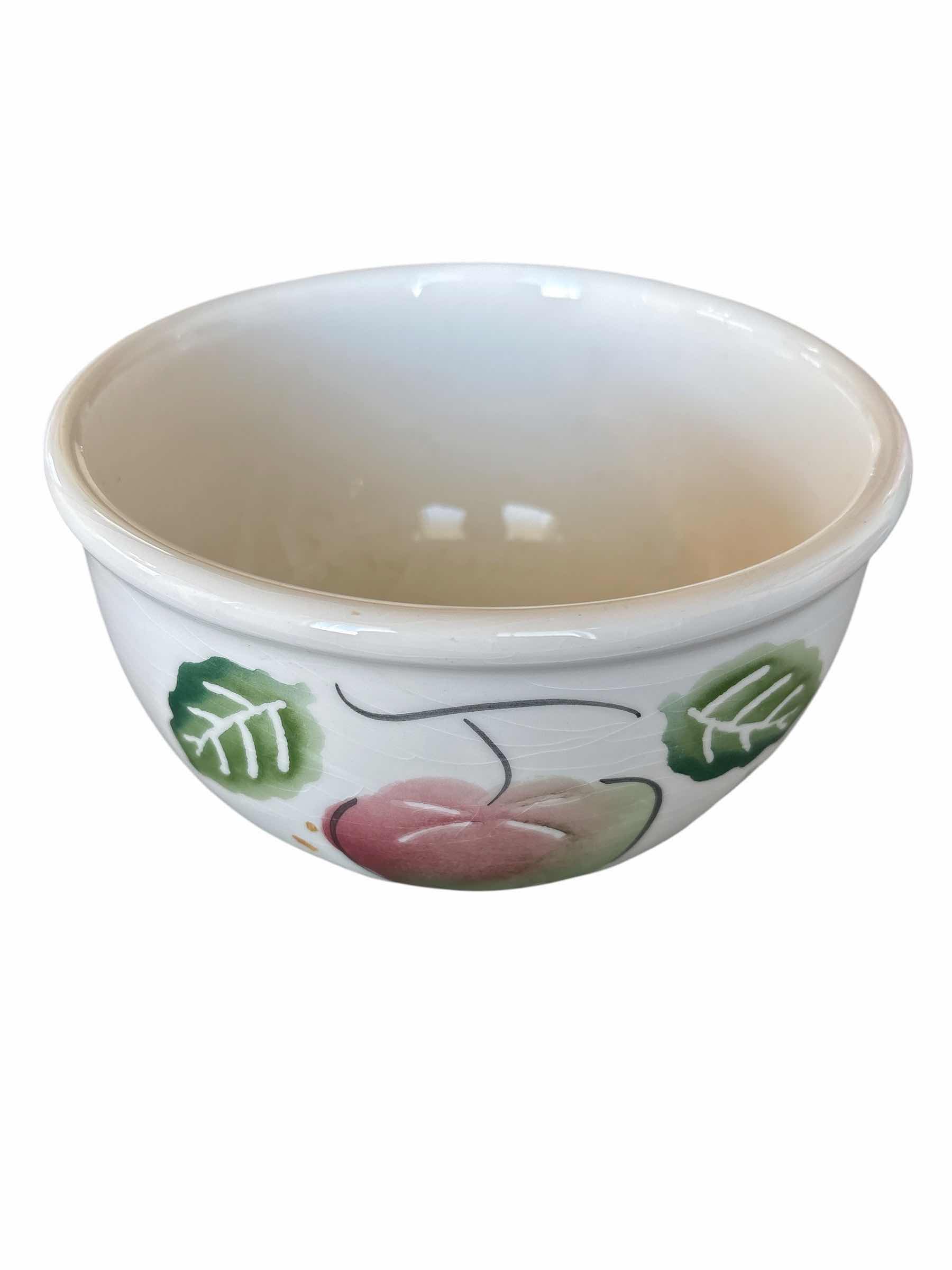 Photo 1 of (3)PCS WHITE -GRAPE LEAVES DECORATIVE BOWLS 8.5”