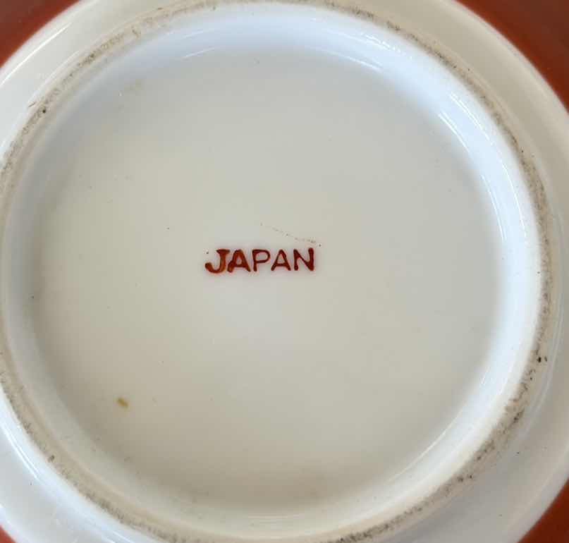 Photo 1 of (2)PCS JAPANESE RAMEN BOWL W PEACOCKS 7.25”