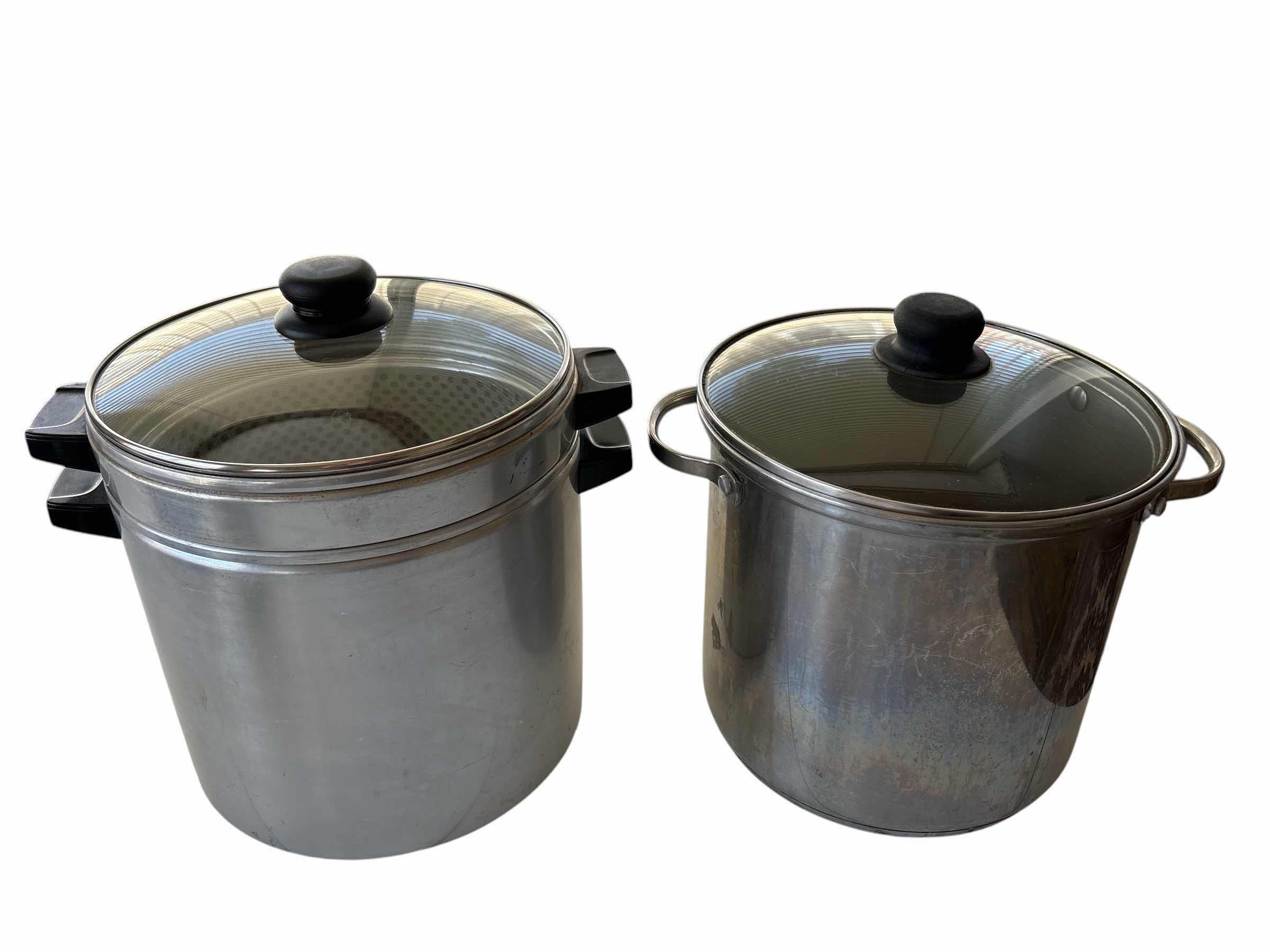 Photo 1 of (2)PCS SEARS & CHEFMATE STOCK POTS 8QT
