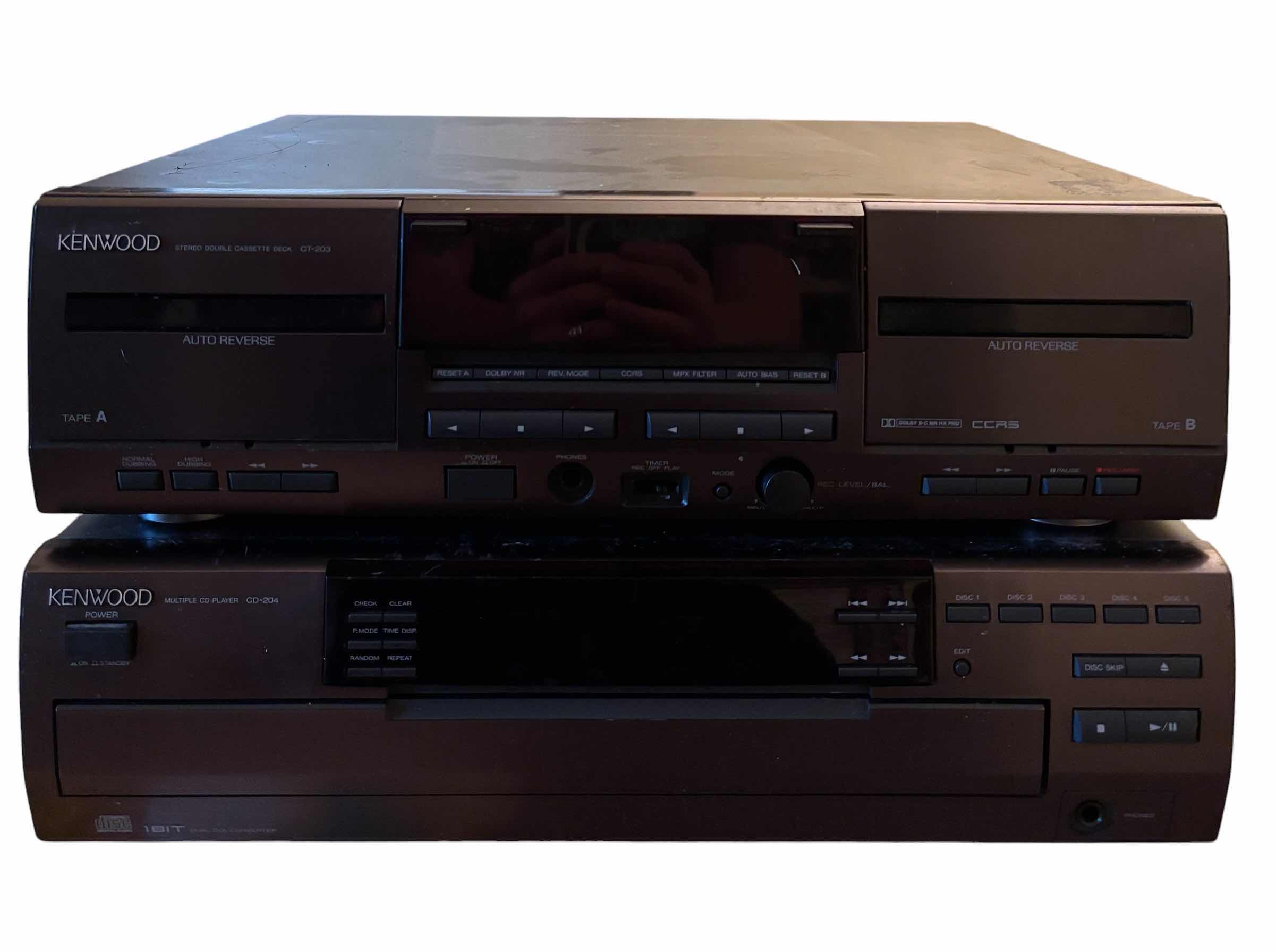 Photo 1 of KENWOOD STEREO CASSETTE DECK & MULTIPLE CD PLAYER