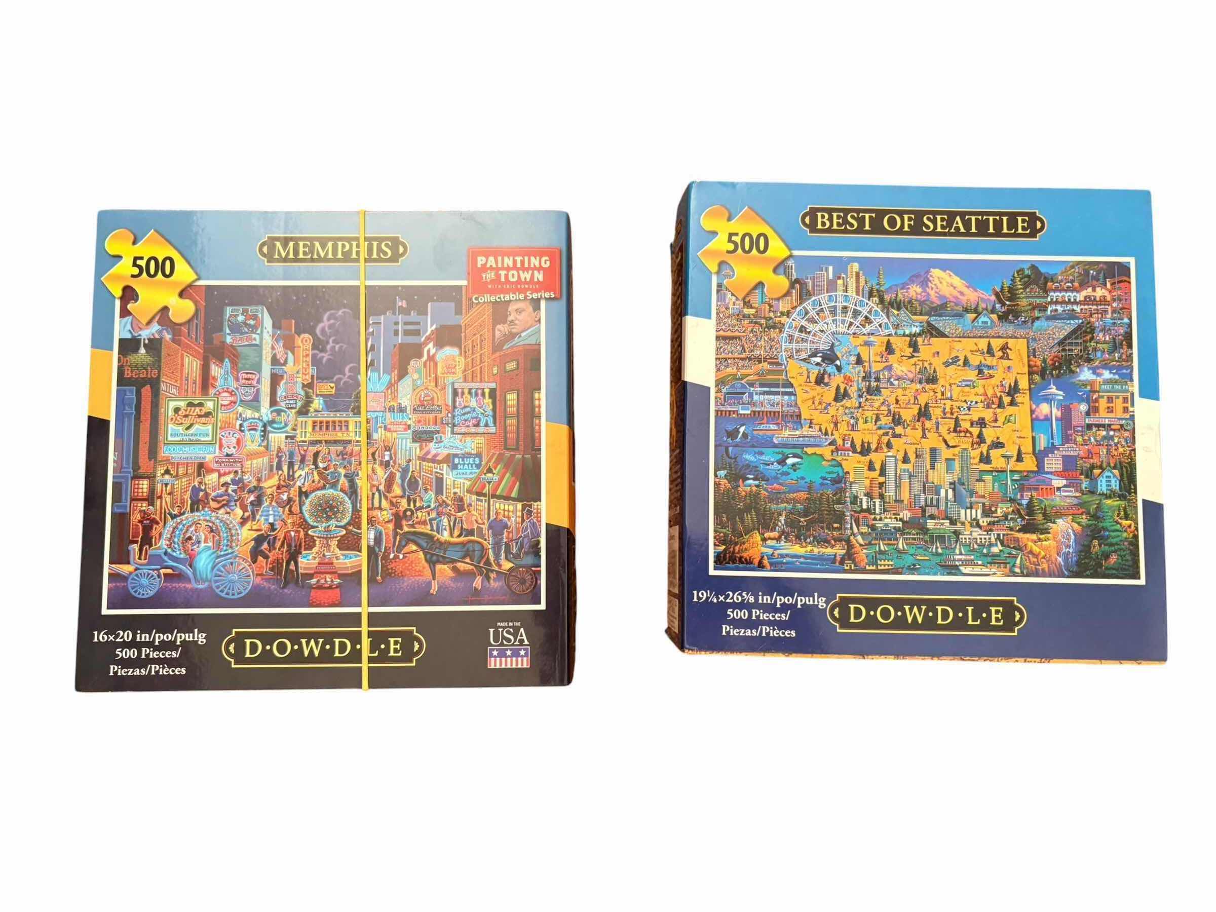 Photo 1 of (4)PCS DOWDLE PUZZLE “CITIES”