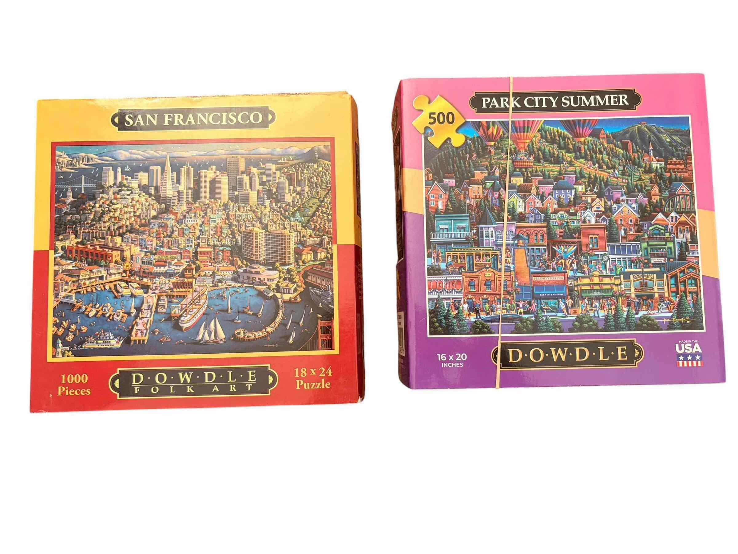 Photo 1 of (4)PCS DOWDLE PUZZLE “CITIES”