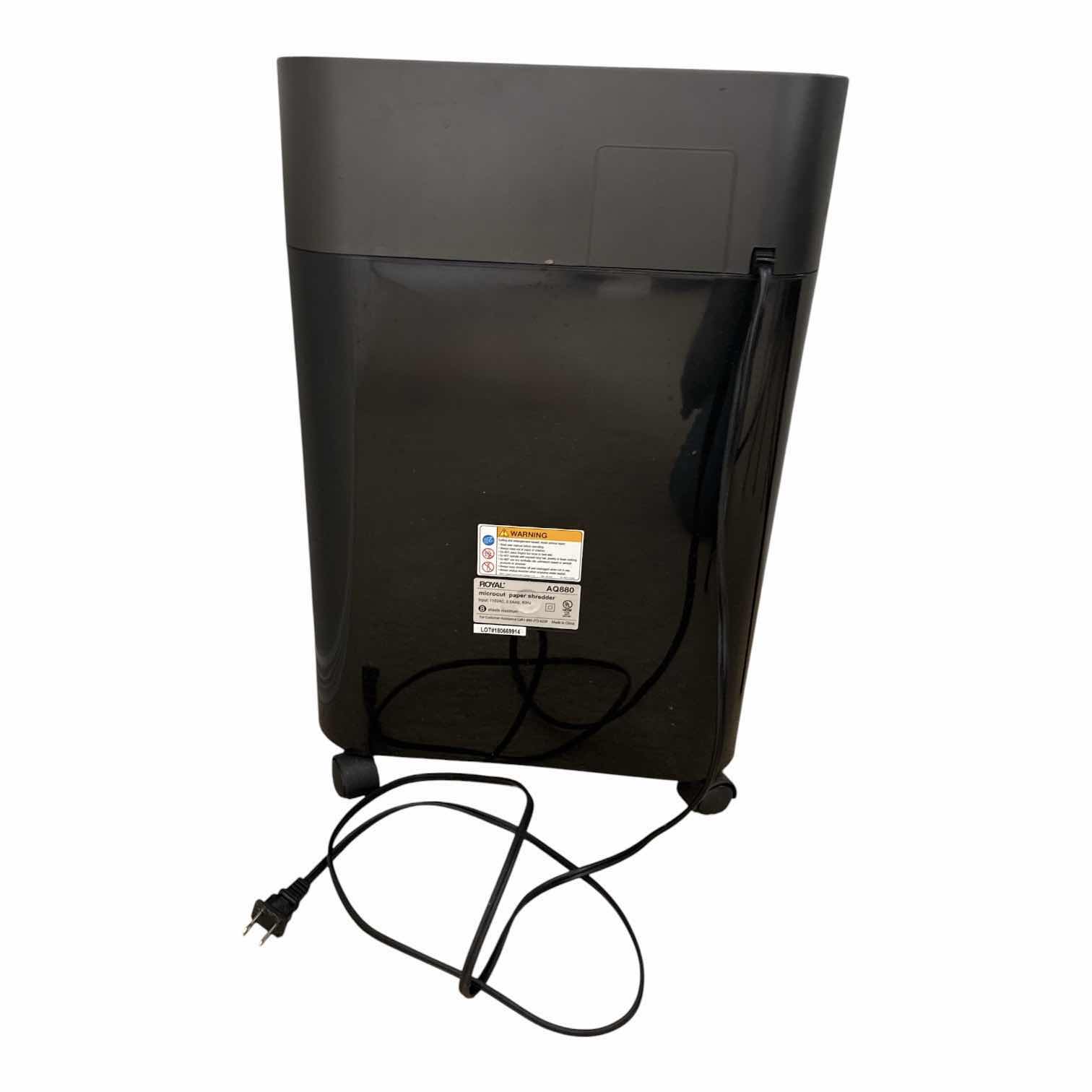 Photo 1 of ROYAL MICROCUT SHREDDER ON WHEELS MODEL AQ880 H19.5”