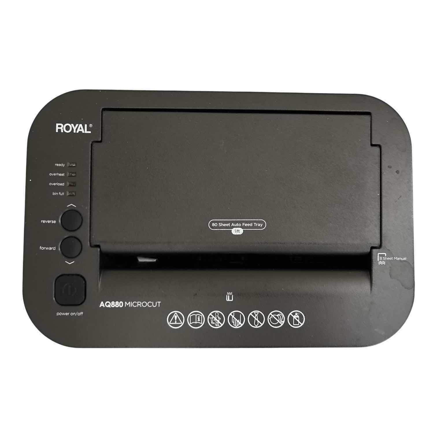 Photo 1 of ROYAL MICROCUT SHREDDER ON WHEELS MODEL AQ880 H19.5”