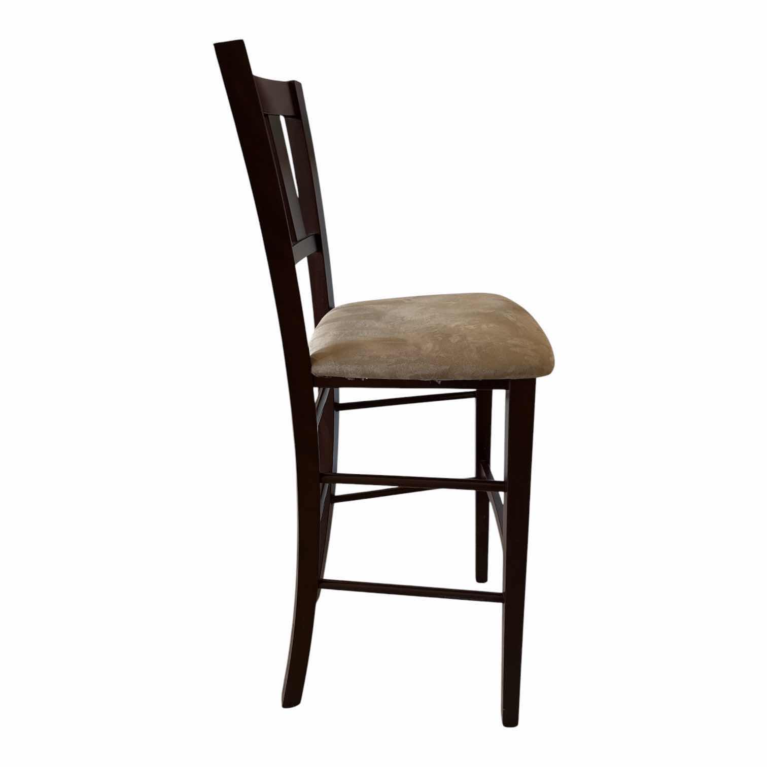 Photo 1 of REBECCA ESPRESSO BARSTOOL W/UPHOLSTERED SEAT H29.5” TOTAL H44” MADE IN ITALY