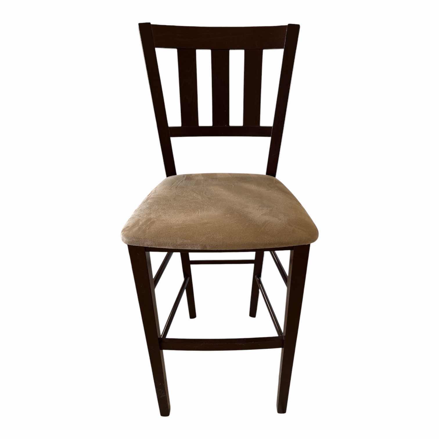 Photo 1 of REBECCA ESPRESSO BARSTOOL W/UPHOLSTERED SEAT H29.5” TOTAL H44” MADE IN ITALY