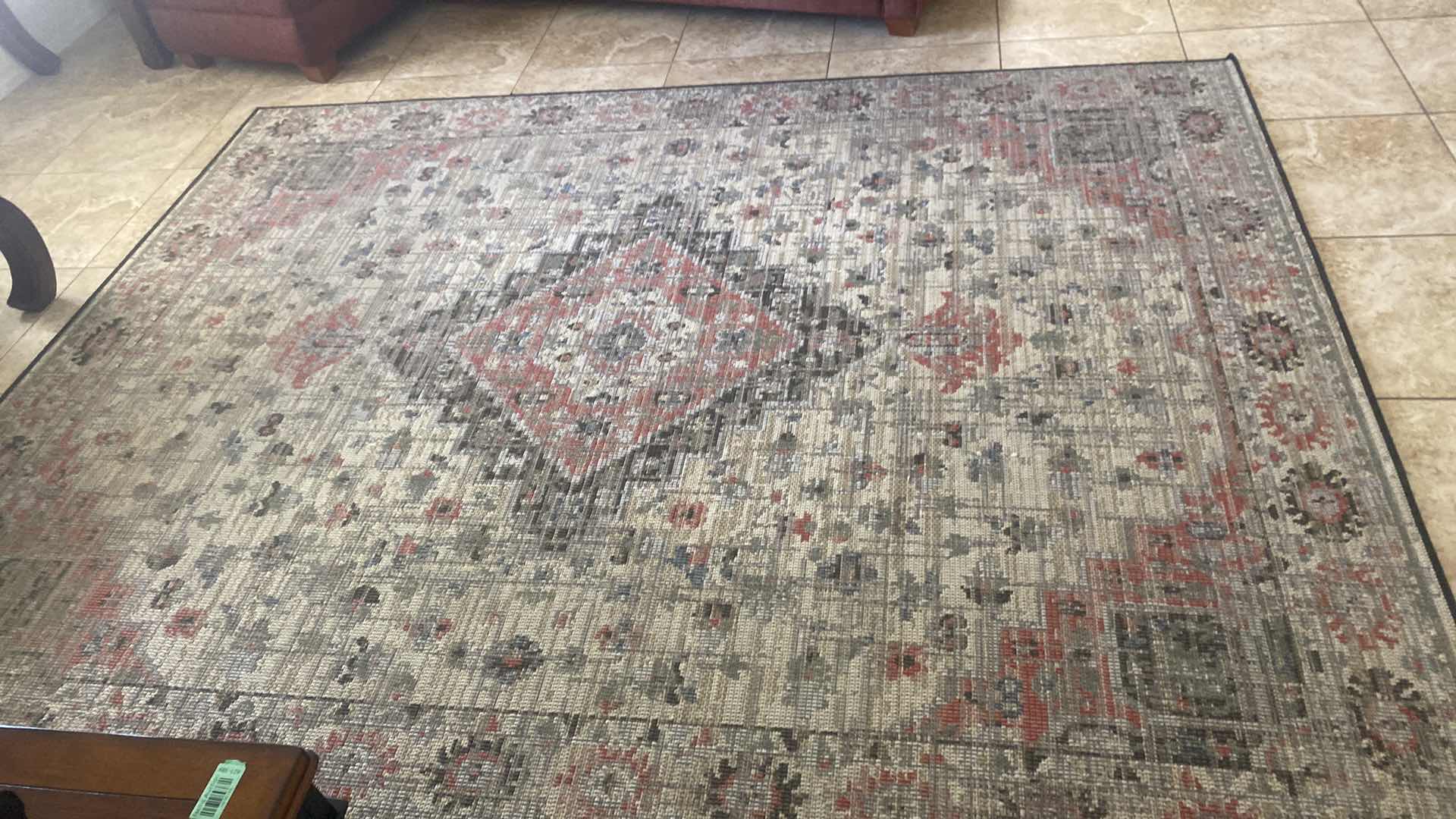 Photo 1 of VERANDA LIVING DISTRESSED TRADITIONAL RED AREA RUG, 7’8“ X 10‘