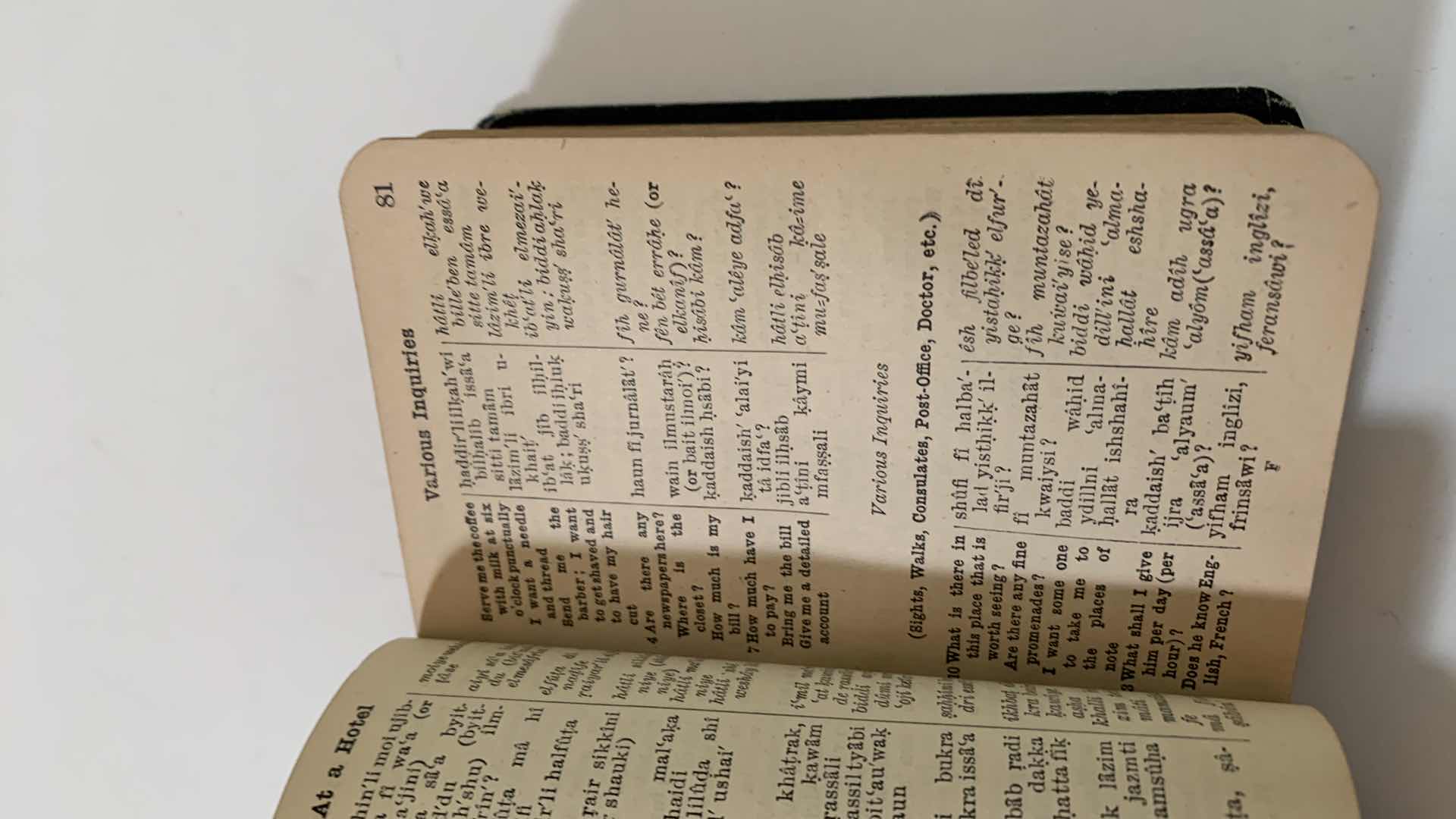 Photo 1 of ANTIQUE 1909 NUTT’S ENGLISH-ARABIC CONVERSATION DICTIONARY