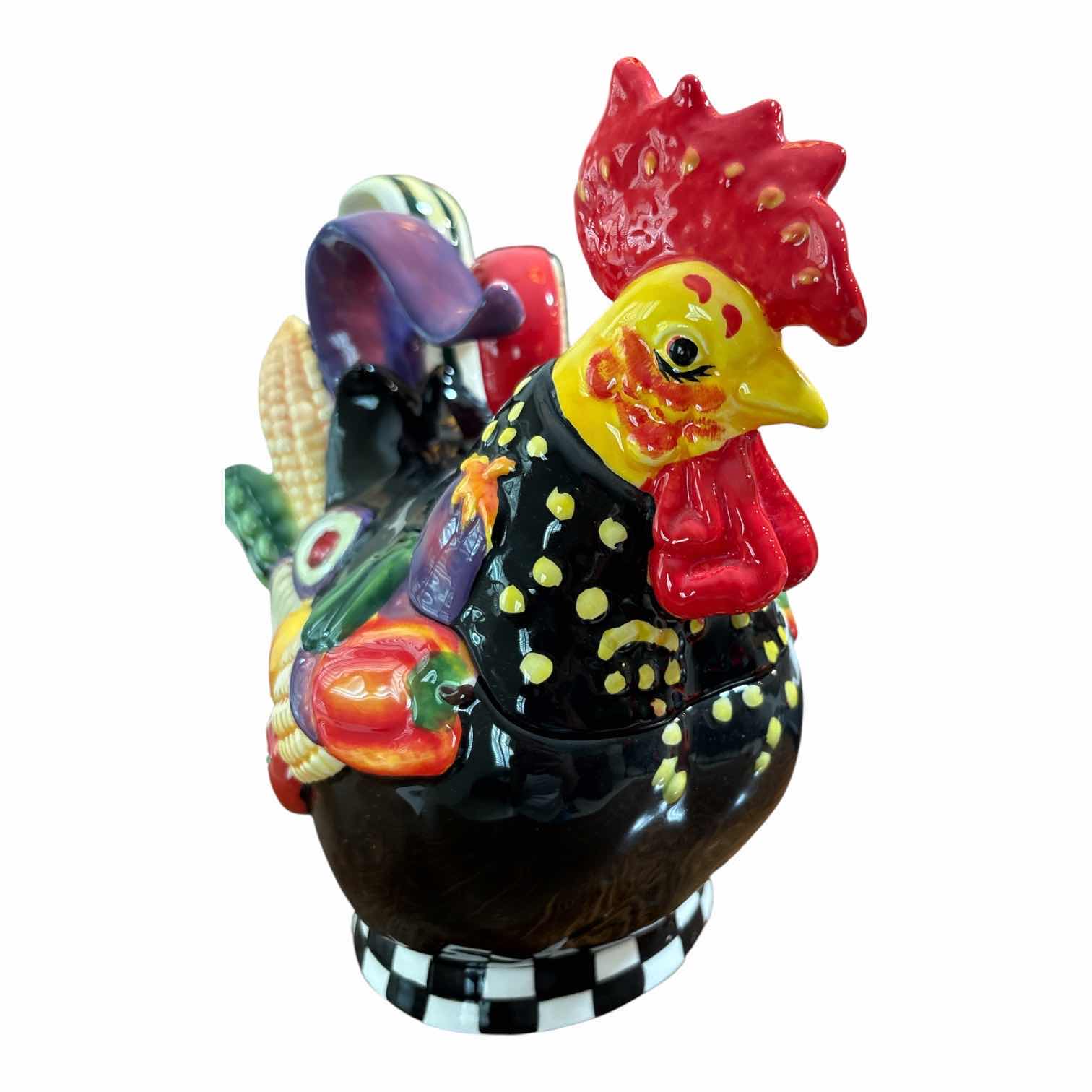 Photo 1 of BLUE SKY CLAY-WORKS “ALBERTO ALTO” ROOSTER COOKIE JAR H9.5”