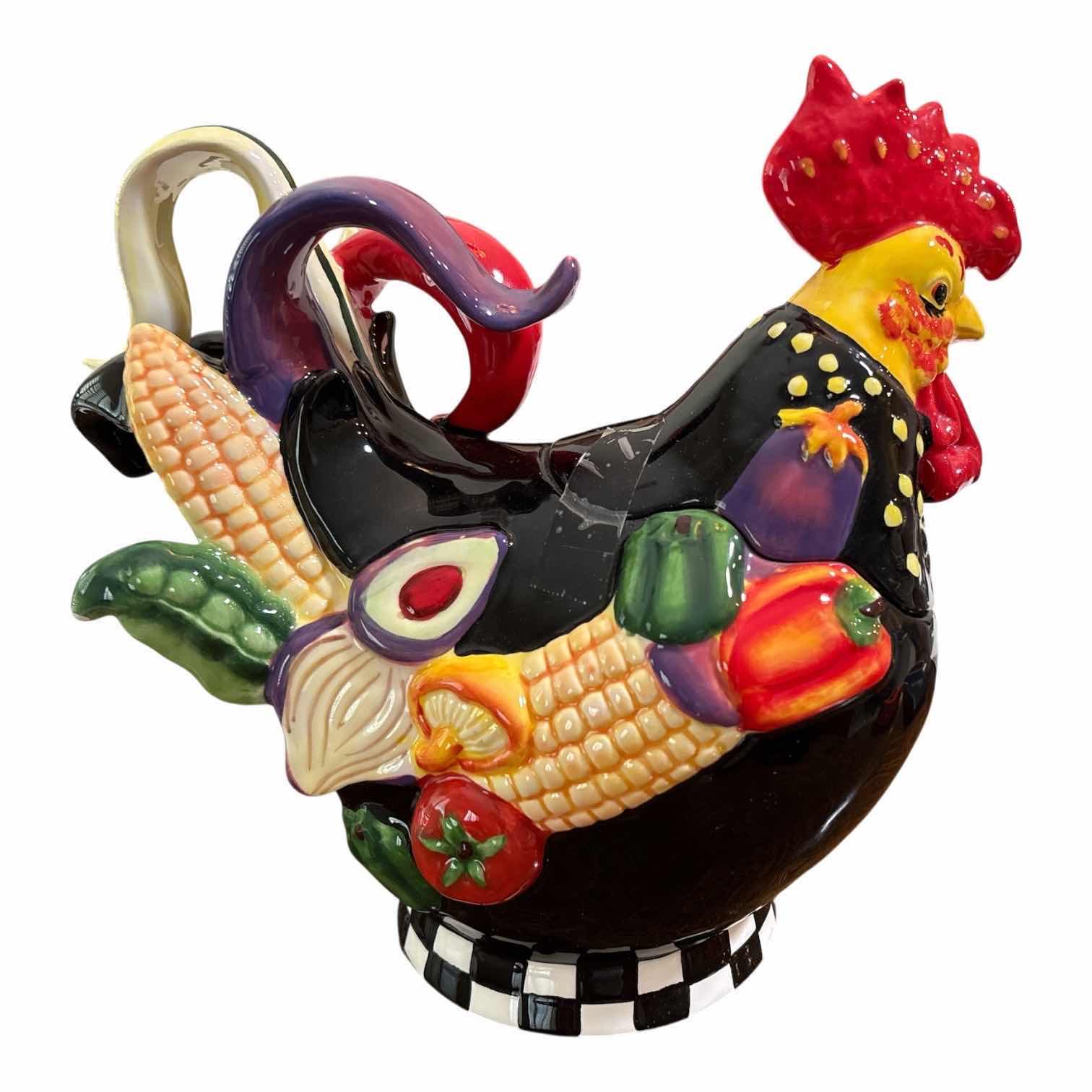 Photo 1 of BLUE SKY CLAY-WORKS “ALBERTO ALTO” ROOSTER COOKIE JAR H9.5”