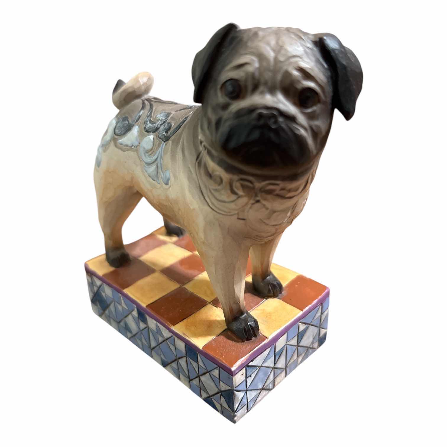 Photo 1 of JIM SHORE “SARGE PUG” FIGURINE H4.5”